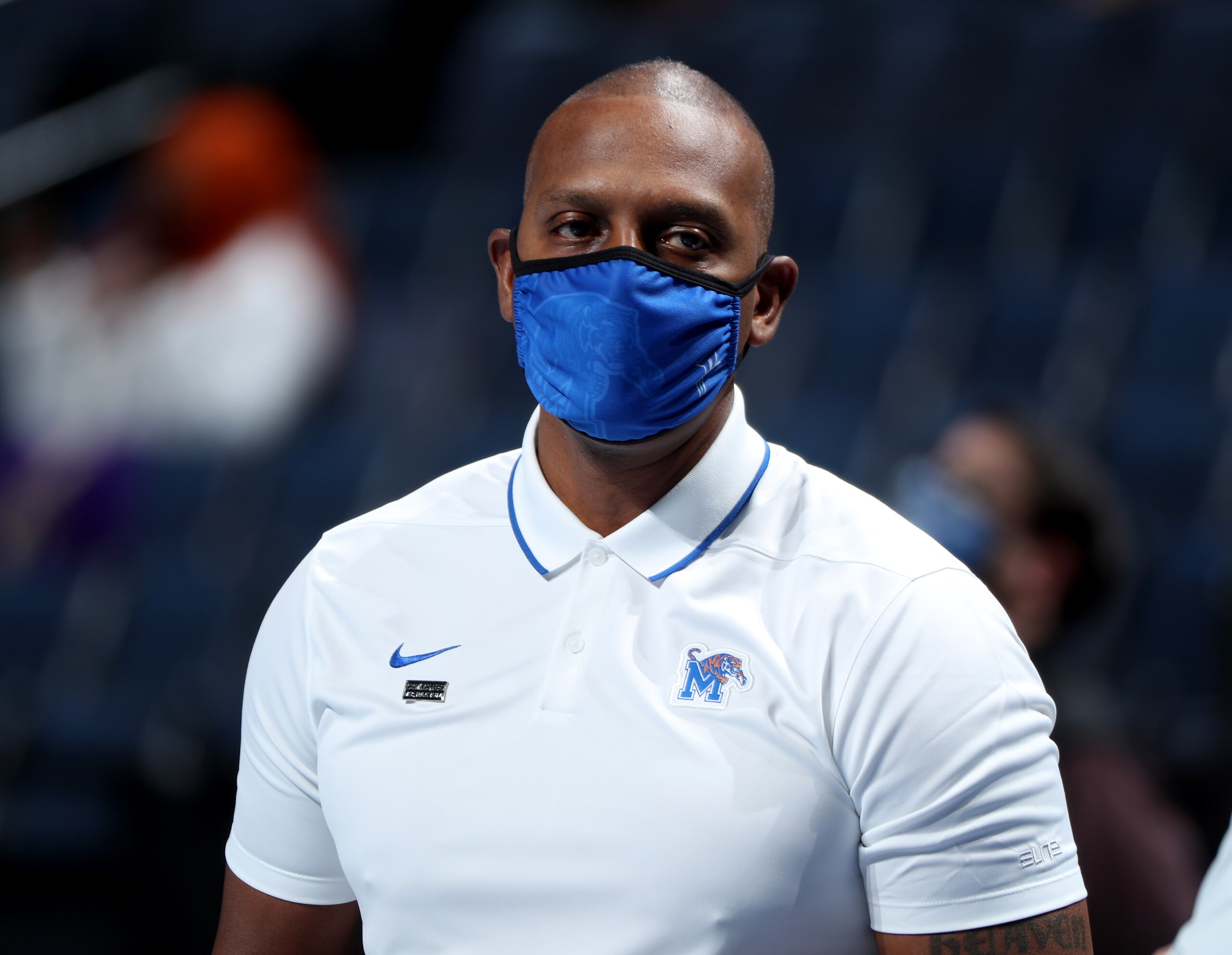 MEMPHIS, TN - FEBRUARY 6: Penny Hardaway, head coach of the Memphis Tigers looks on from the sideline against the East Carolina Pirates during a game on February 6, 2021 at FedExForum in Memphis, Tennessee. Memphis defeated East Carolina 66-59.  (Photo by Joe Murphy/Getty Images)