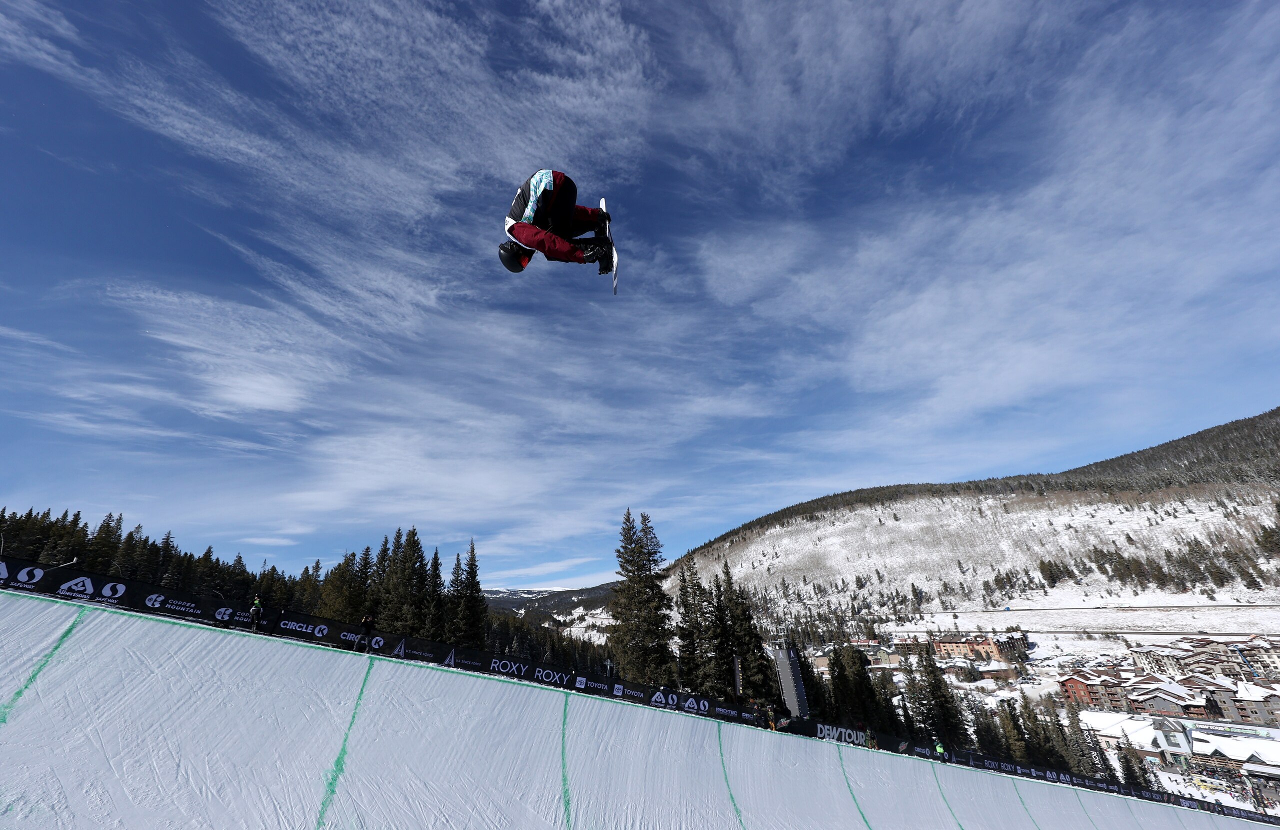 COPPER MOUNTAIN, COLORADO - DECEMBER 16: Shaun White of Team United States competes in the men's snowboard superpipe qualifier during day 2 of the Dew Tour at Copper Mountain on December 16, 2021 in Copper Mountain, Colorado. (Photo by Ezra Shaw/Getty Images)