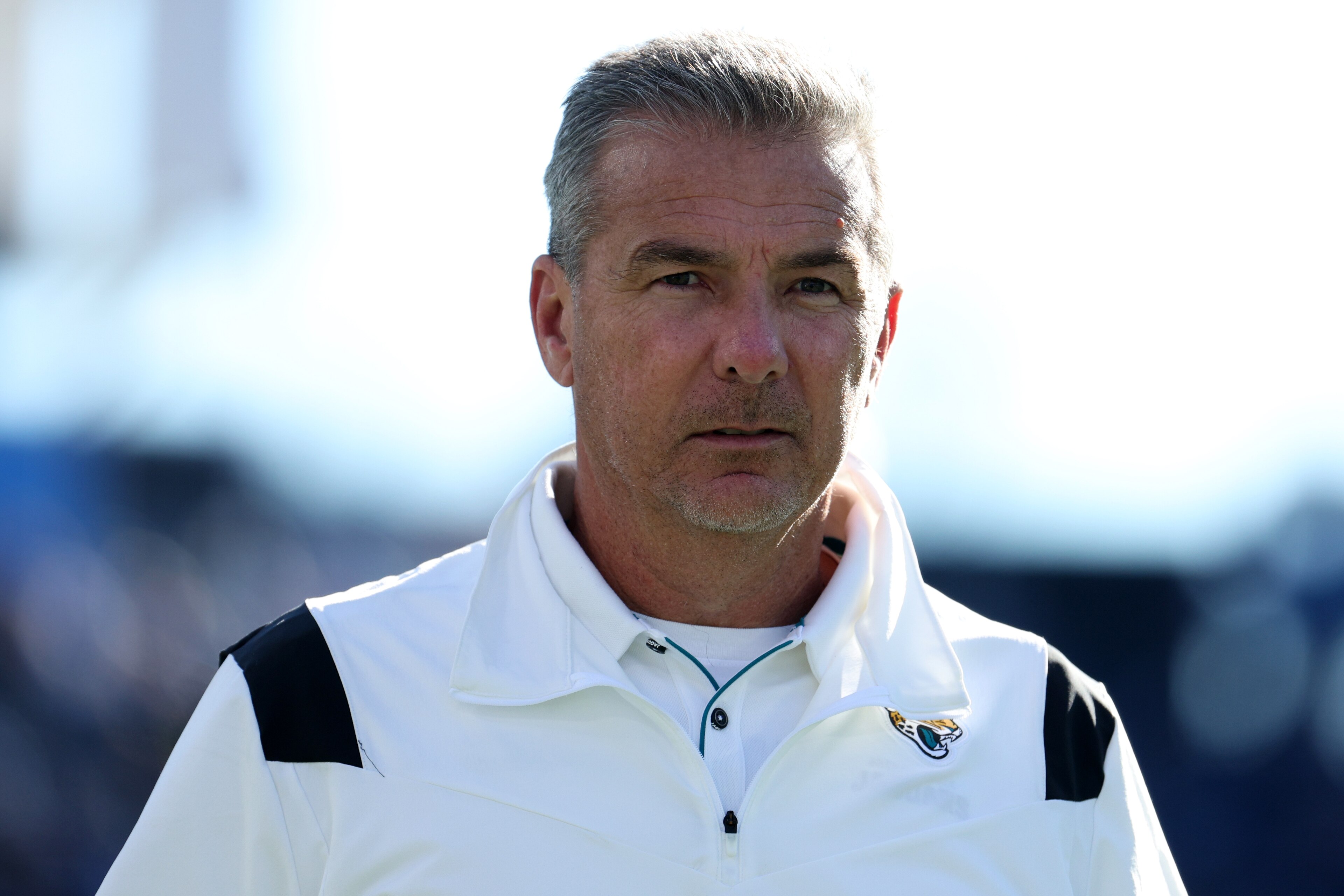 NASHVILLE, TENNESSEE - DECEMBER 12: Head coach Urban Meyer of the Jacksonville Jaguars looks on against the Jacksonville Jaguars during the first half at Nissan Stadium on December 12, 2021 in Nashville, Tennessee. (Photo by Andy Lyons/Getty Images) NASHVILLE, TENNESSEE - DECEMBER 12: Head coach Urban Meyer of the Jacksonville Jaguars looks on against the Jacksonville Jaguars during the first half at Nissan Stadium on December 12, 2021 in Nashville, Tennessee. (Photo by Andy Lyons/Getty Images)