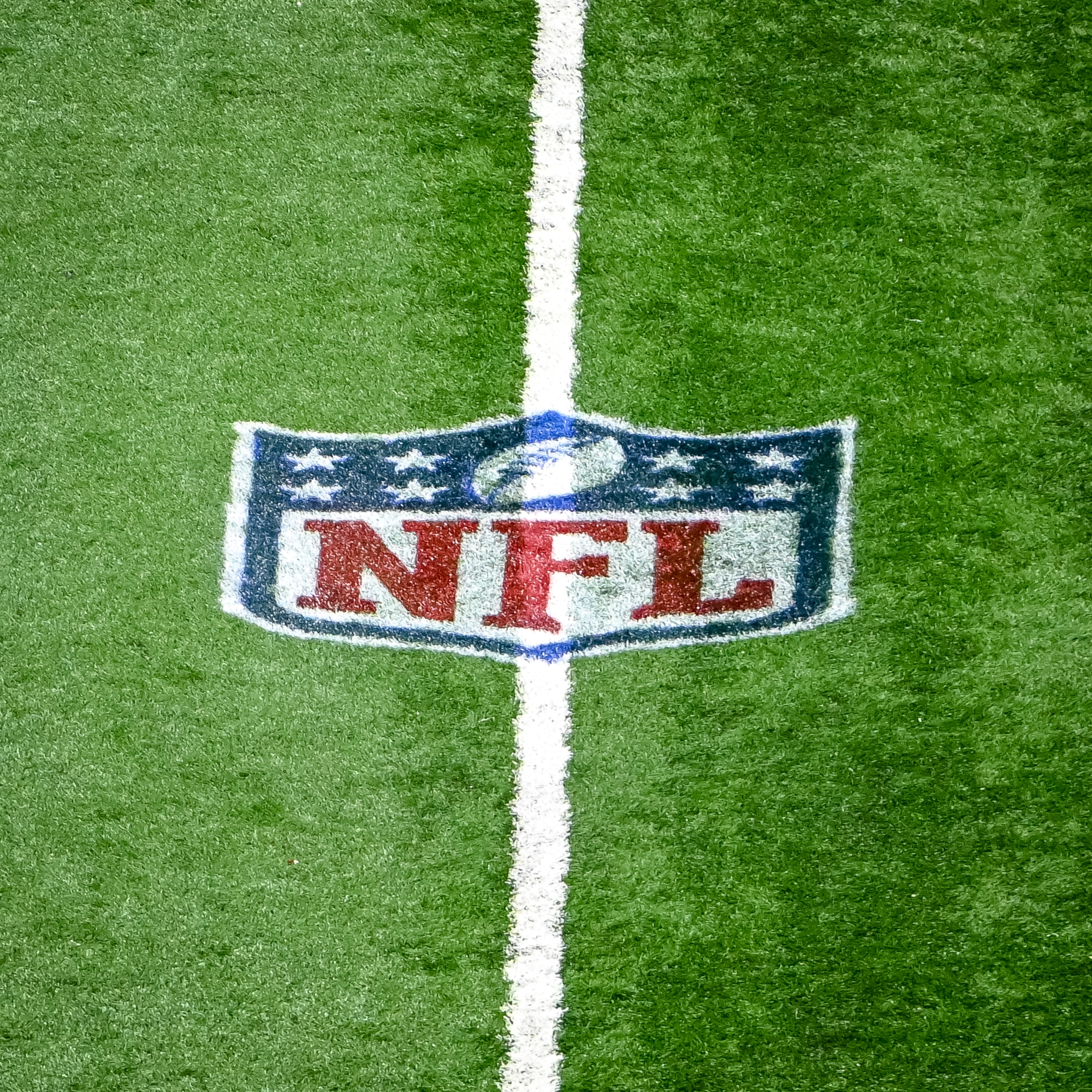 DETROIT, MICHIGAN - DECEMBER 05: The NFL logo is pictured ahead of the game between the Detroit Lions and Minnesota Vikings at Ford Field on December 05, 2021 in Detroit, Michigan. (Photo by Nic Antaya/Getty Images)