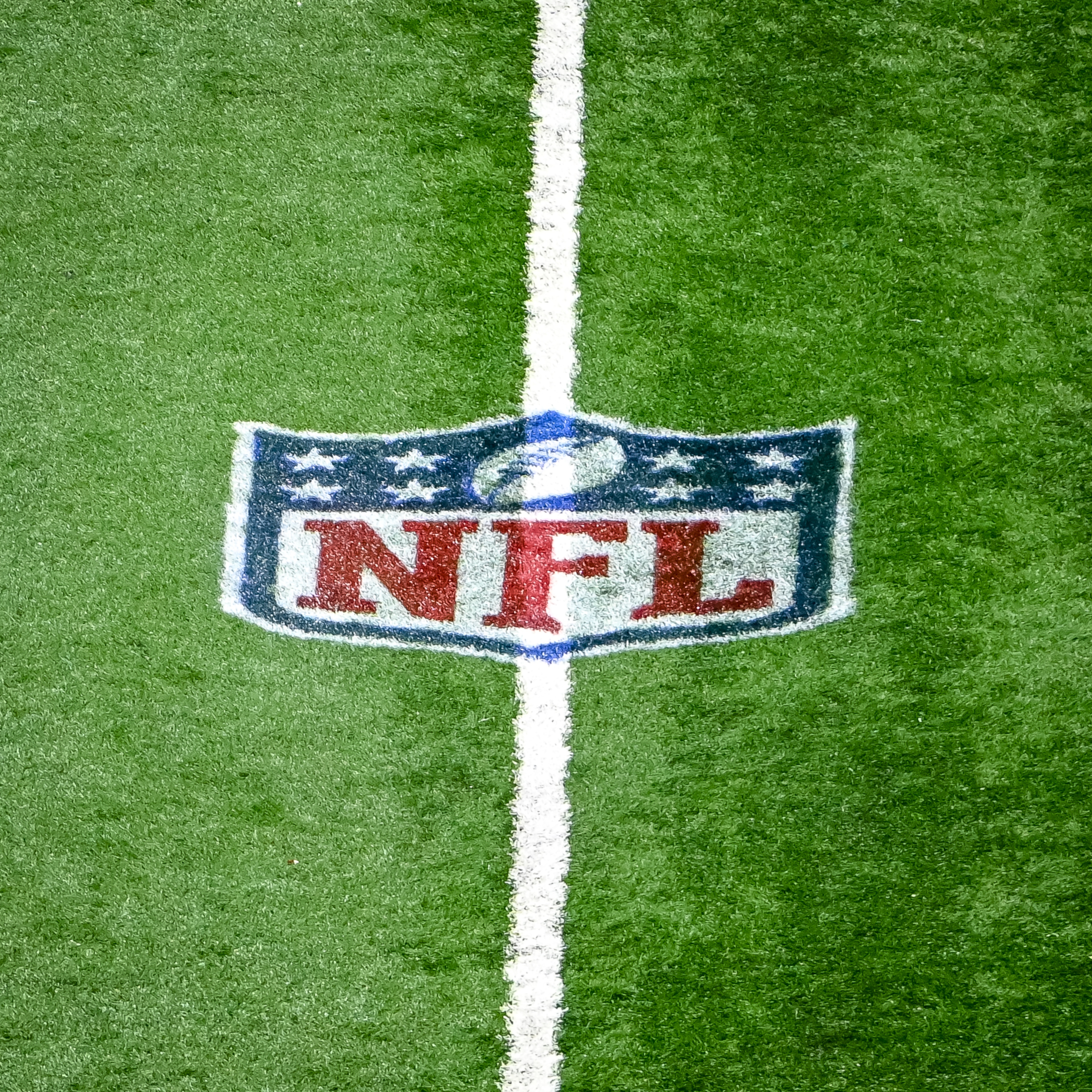 DETROIT, MICHIGAN - DECEMBER 05: The NFL logo is pictured ahead of the game between the Detroit Lions and Minnesota Vikings at Ford Field on December 05, 2021 in Detroit, Michigan. (Photo by Nic Antaya/Getty Images)