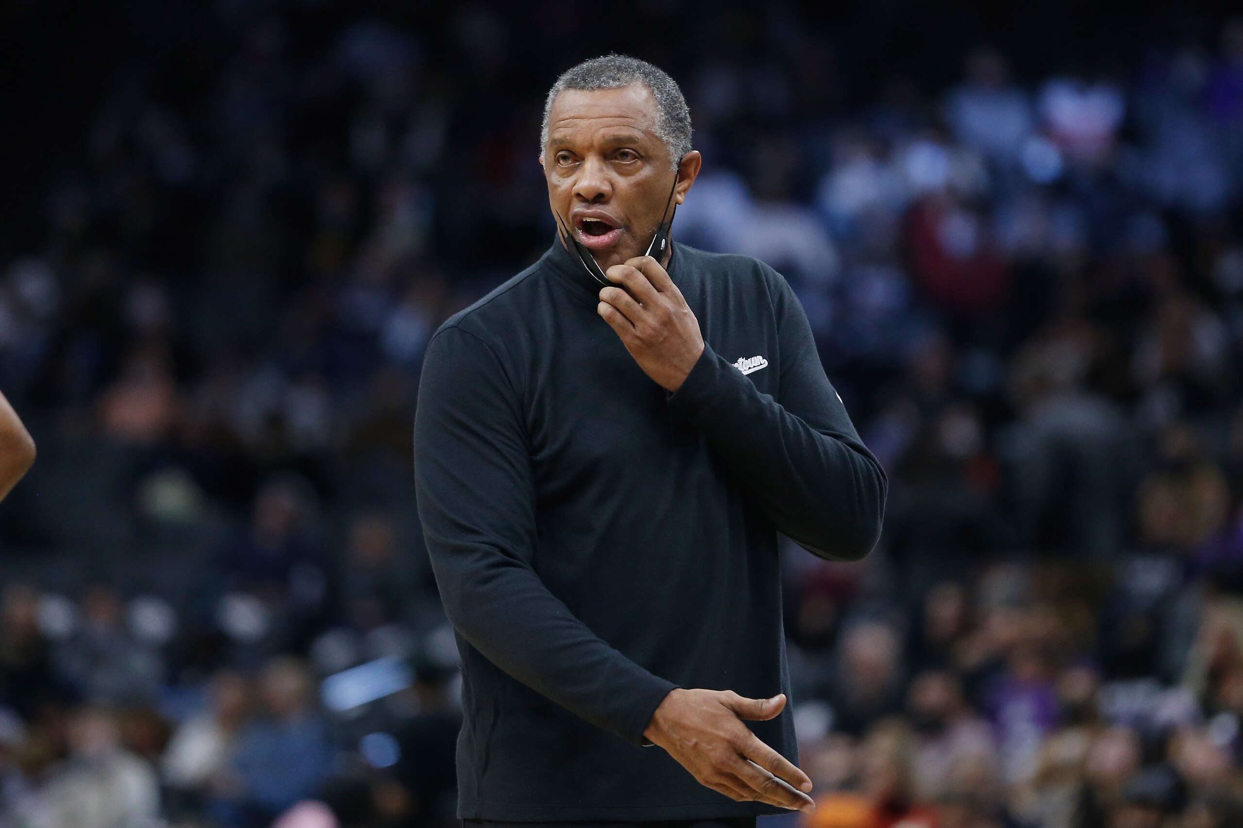 SACRAMENTO, CALIFORNIA - DECEMBER 26:  Head coach Alvin Gentry of the Sacramento Kings looks on during the game against the Memphis Grizzlies at Golden 1 Center on December 26, 2021 in Sacramento, California. NOTE TO USER: User expressly acknowledges and agrees that, by downloading and/or using this photograph, User is consenting to the terms and conditions of the Getty Images License Agreement. (Photo by Lachlan Cunningham/Getty Images)
