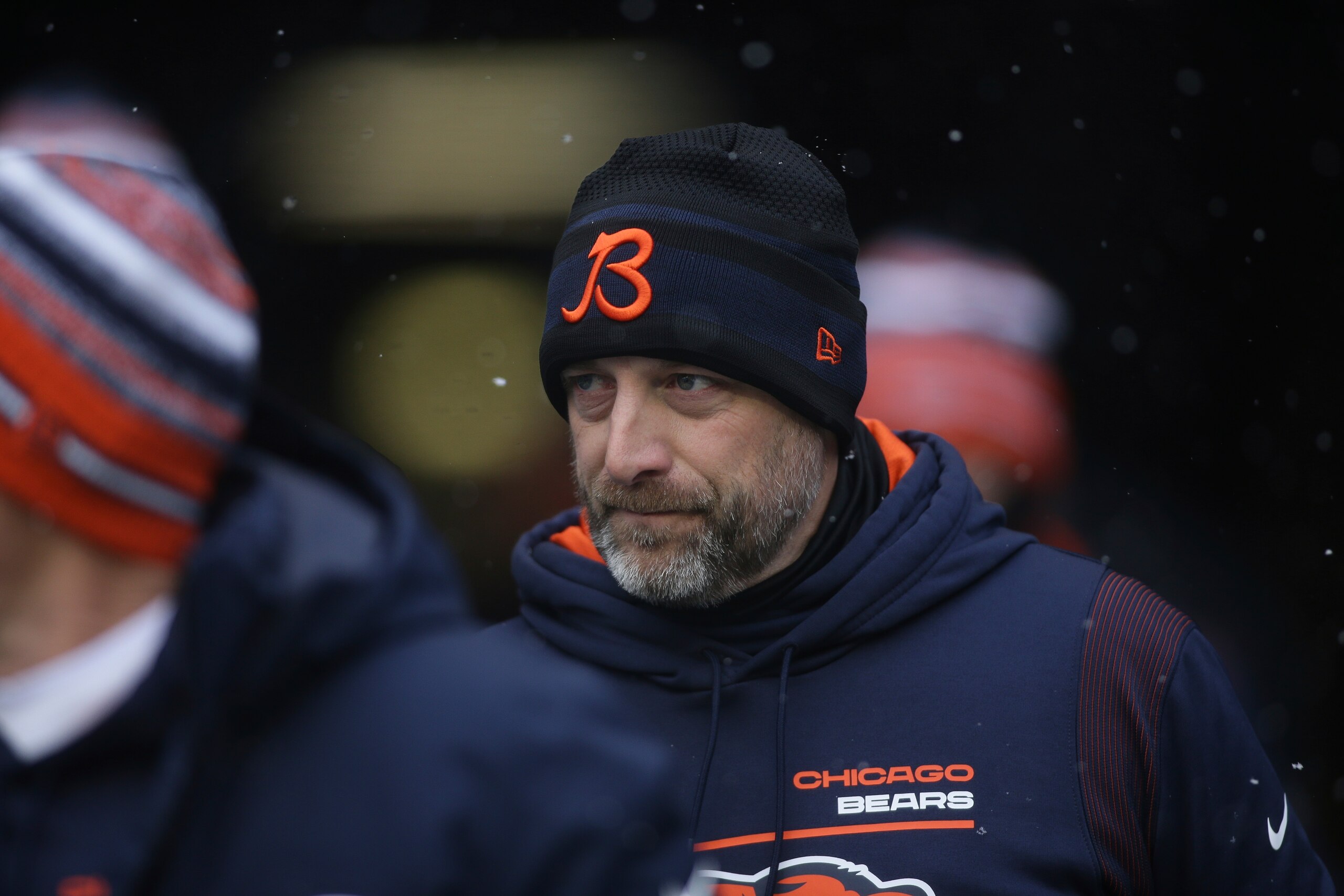 Chicago Bears head coach Matt Nagy heads toward the field against the Seattle Seahawks before the first half of an NFL football game, Sunday, Dec. 26, 2021, in Seattle. (AP Photo/Lindsey Wasson) Chicago Bears head coach Matt Nagy heads toward the field against the Seattle Seahawks before the first half of an NFL football game, Sunday, Dec. 26, 2021, in Seattle. (AP Photo/Lindsey Wasson)