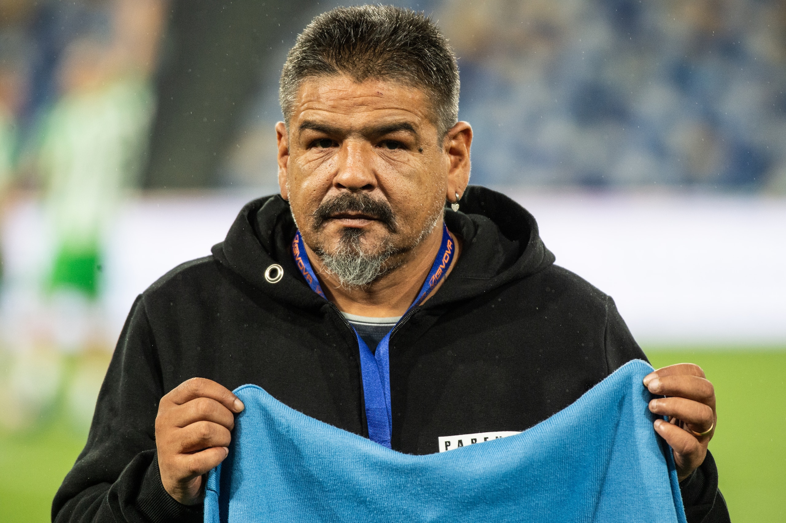 NAPLES, ITALY - MAY 24: In this image released on June the 2nd, soccer coach Hugo Maradona brother of Diego during the match honoring soccer player Diego Armando Maradona on May 24, 2021 in Naples, Italy. (Photo by Ivan Romano/Getty Images)