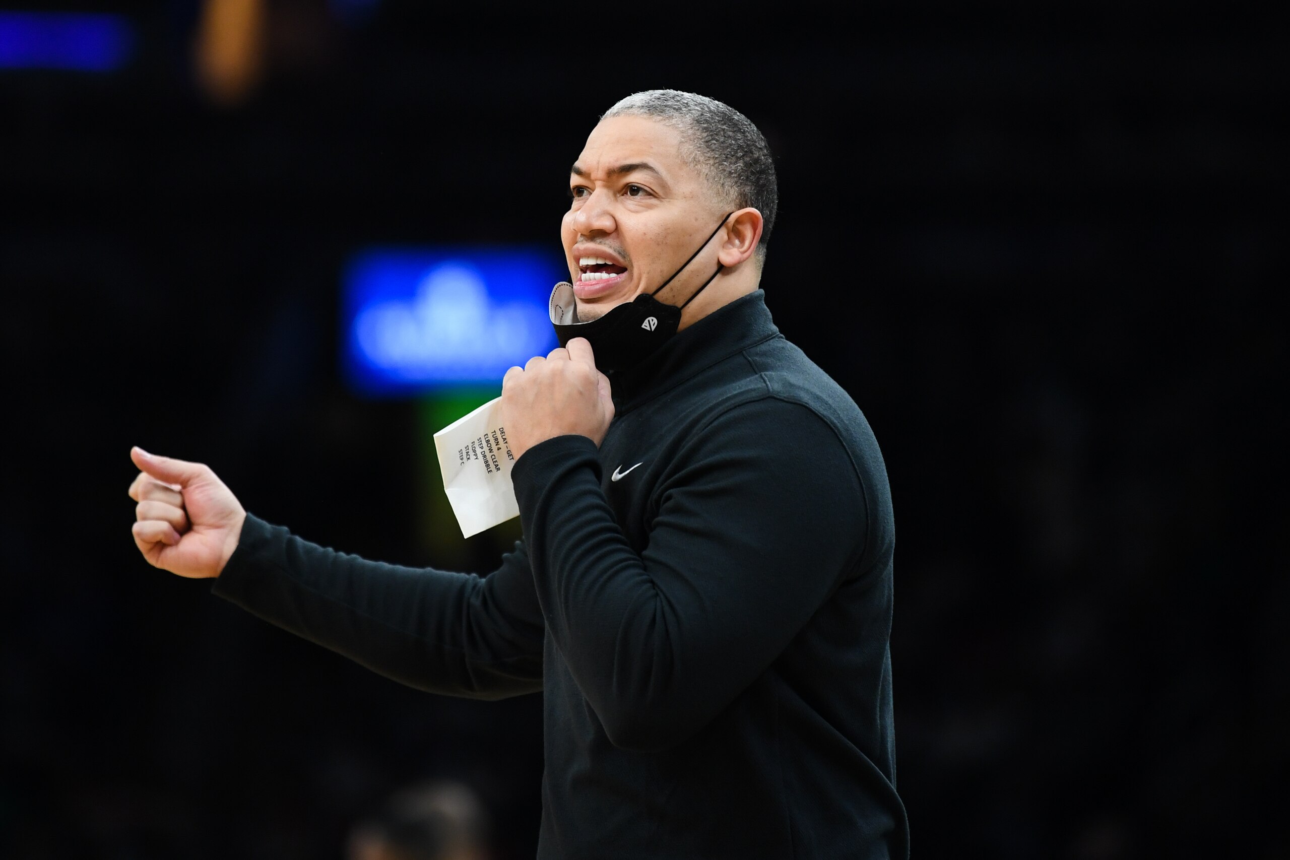 BOSTON, MA - DECEMBER 29: Los Angeles Clippers head coach Tyronn Lue gives out direction during against the Boston Celtics in the first half at TD Garden on December 29, 2021 in Boston, Massachusetts. NOTE TO USER: User expressly acknowledges and agrees that, by downloading and or using this photograph, User is consenting to the terms and conditions of the Getty Images License Agreement. (Photo by Kathryn Riley/Getty Images) BOSTON, MA - DECEMBER 29: Los Angeles Clippers head coach Tyronn Lue gives out direction during against the Boston Celtics in the first half at TD Garden on December 29, 2021 in Boston, Massachusetts. NOTE TO USER: User expressly acknowledges and agrees that, by downloading and or using this photograph, User is consenting to the terms and conditions of the Getty Images License Agreement. (Photo by Kathryn Riley/Getty Images)
