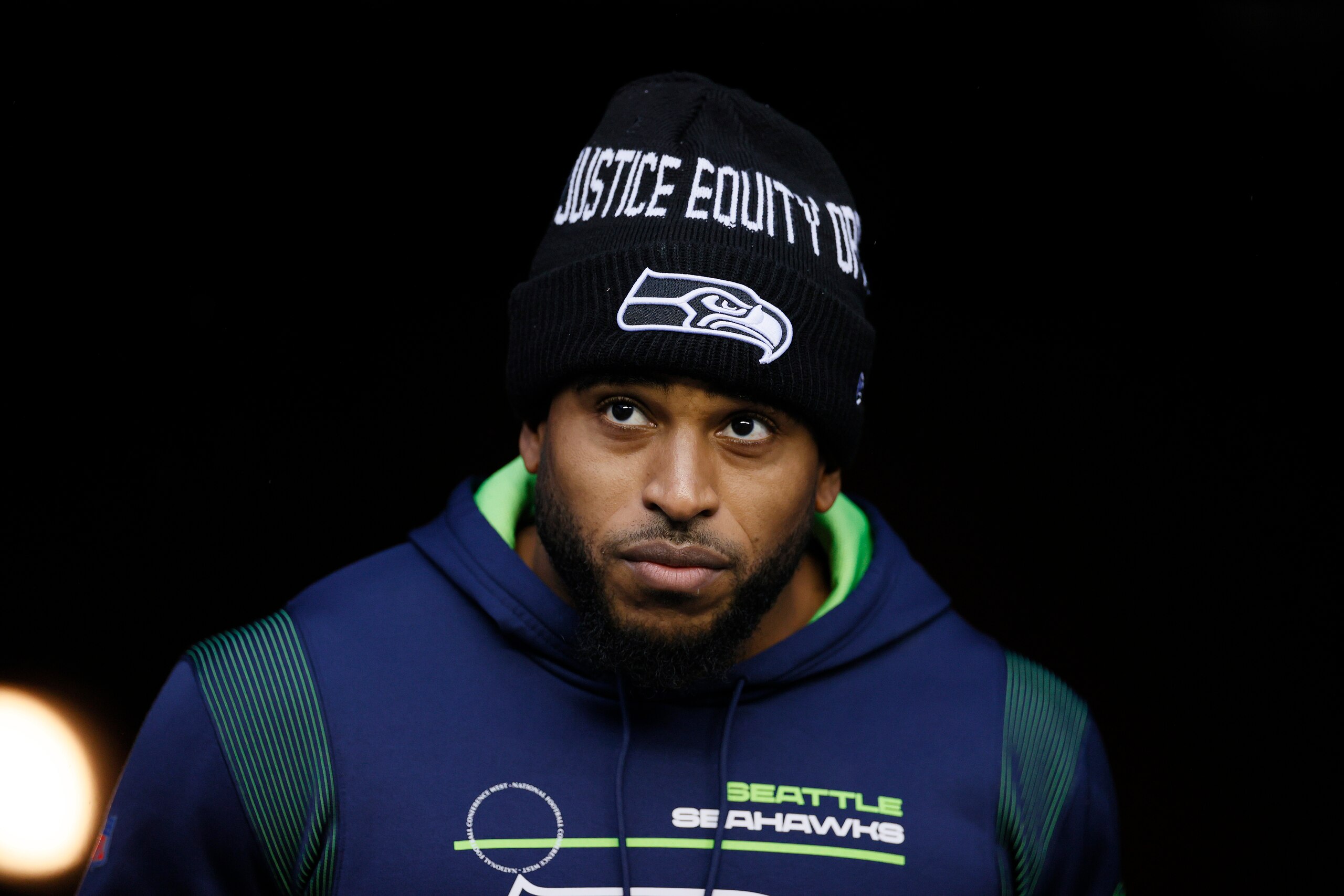SEATTLE, WASHINGTON - JANUARY 02: Bobby Wagner #54 of the Seattle Seahawks walks on to the field during warm-ups before the game against the Detroit Lions at Lumen Field on January 02, 2022 in Seattle, Washington. (Photo by Steph Chambers/Getty Images) SEATTLE, WASHINGTON - JANUARY 02: Bobby Wagner #54 of the Seattle Seahawks walks on to the field during warm-ups before the game against the Detroit Lions at Lumen Field on January 02, 2022 in Seattle, Washington. (Photo by Steph Chambers/Getty Images)