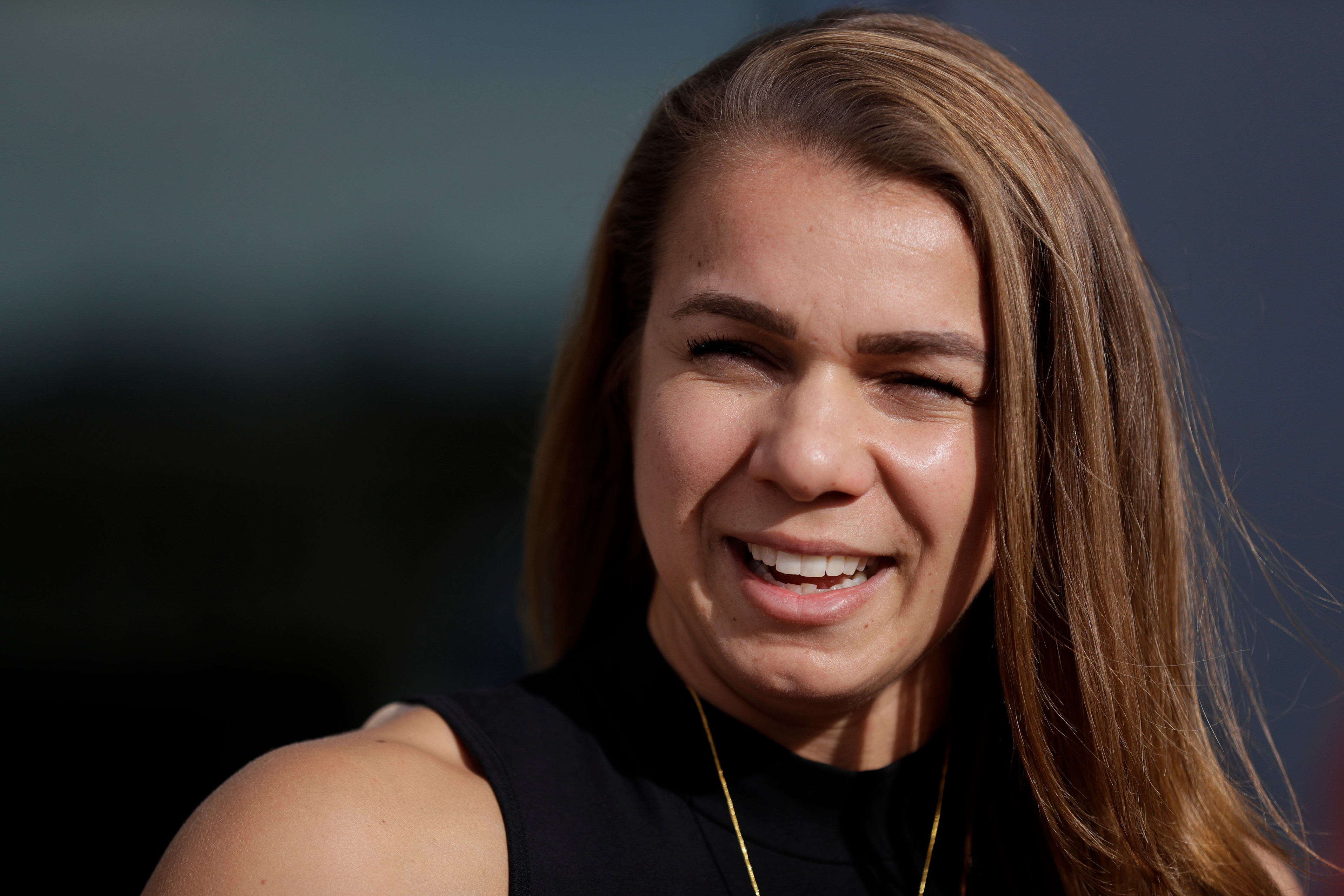 FILE - New York Yankees minor league hitting coach Rachel Balkovec speaks to reporters during the Major League Baseball winter meetings, Tuesday, Dec. 10, 2019, in San Diego. The New York Yankees are promoting Balkovec to manager at Low A Tampa, making her the first woman to skipper a team affiliated with Major League Baseball, according to two people familiar with the move who spoke with The Associated Press, late Sunday, Jan. 9, 2022. (AP Photo/Gregory Bull, File)