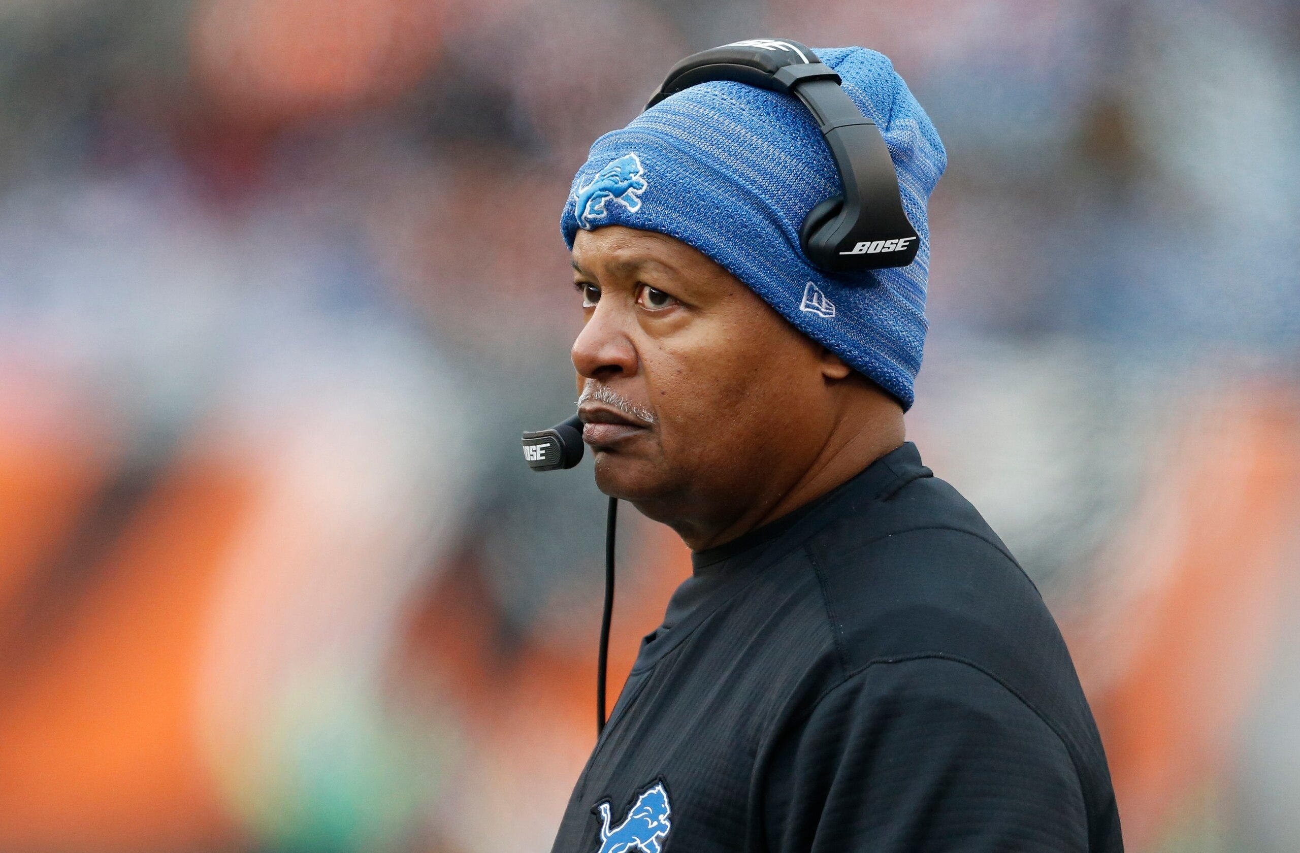 File- This Dec. 24, 2017, file photo shows Detroit Lions head coach Jim Caldwell watching during the first half of an NFL football game against the Cincinnati Bengals in Cincinnati. The Packers (7-8) have fallen short of the playoffs for the first time since 2008, a year before Matthews was drafted. Detroit (8-7) won’t be in the postseason either, and the big question now is whether the Lions will stick with Caldwell for another year. Detroit made the playoffs last season but lost its final three regular-season games and its postseason opener. This year, the Lions were in decent shape at 6-4 before consecutive losses against Minnesota and Baltimore left them playing catch-up.(AP Photo/Gary Landers, File) File- This Dec. 24, 2017, file photo shows Detroit Lions head coach Jim Caldwell watching during the first half of an NFL football game against the Cincinnati Bengals in Cincinnati. The Packers (7-8) have fallen short of the playoffs for the first time since 2008, a year before Matthews was drafted. Detroit (8-7) won’t be in the postseason either, and the big question now is whether the Lions will stick with Caldwell for another year. Detroit made the playoffs last season but lost its final three regular-season games and its postseason opener. This year, the Lions were in decent shape at 6-4 before consecutive losses against Minnesota and Baltimore left them playing catch-up.(AP Photo/Gary Landers, File)