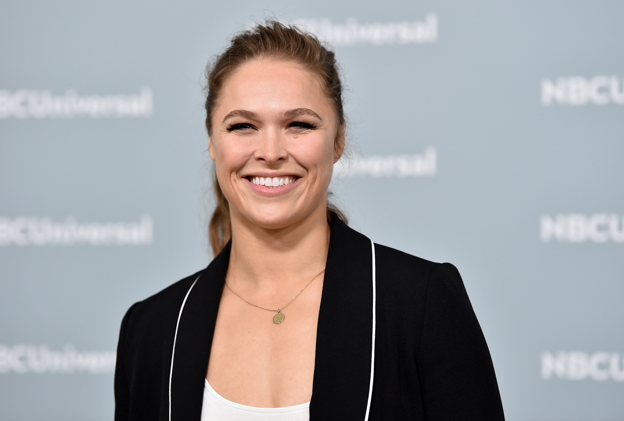 Professional wrestler and actress Ronda Rousey attends the 2018 NBCUniversal Upfront at Rockefeller Plaza on Monday, May 14, 2018, in New York. (Photo by Evan Agostini/Invision/AP) Professional wrestler and actress Ronda Rousey attends the 2018 NBCUniversal Upfront at Rockefeller Plaza on Monday, May 14, 2018, in New York. (Photo by Evan Agostini/Invision/AP)