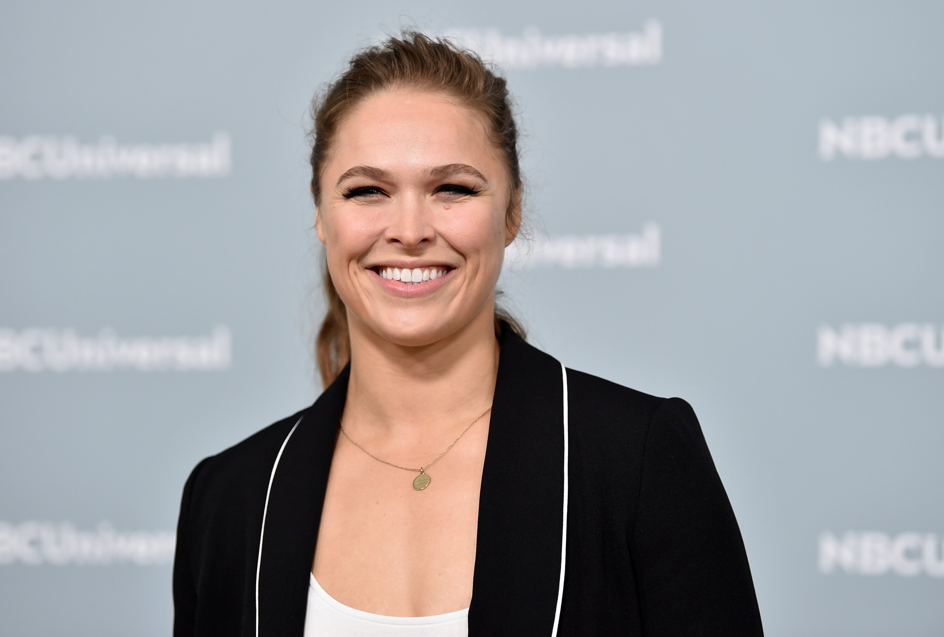 Professional wrestler and actress Ronda Rousey attends the 2018 NBCUniversal Upfront at Rockefeller Plaza on Monday, May 14, 2018, in New York. (Photo by Evan Agostini/Invision/AP) Professional wrestler and actress Ronda Rousey attends the 2018 NBCUniversal Upfront at Rockefeller Plaza on Monday, May 14, 2018, in New York. (Photo by Evan Agostini/Invision/AP)