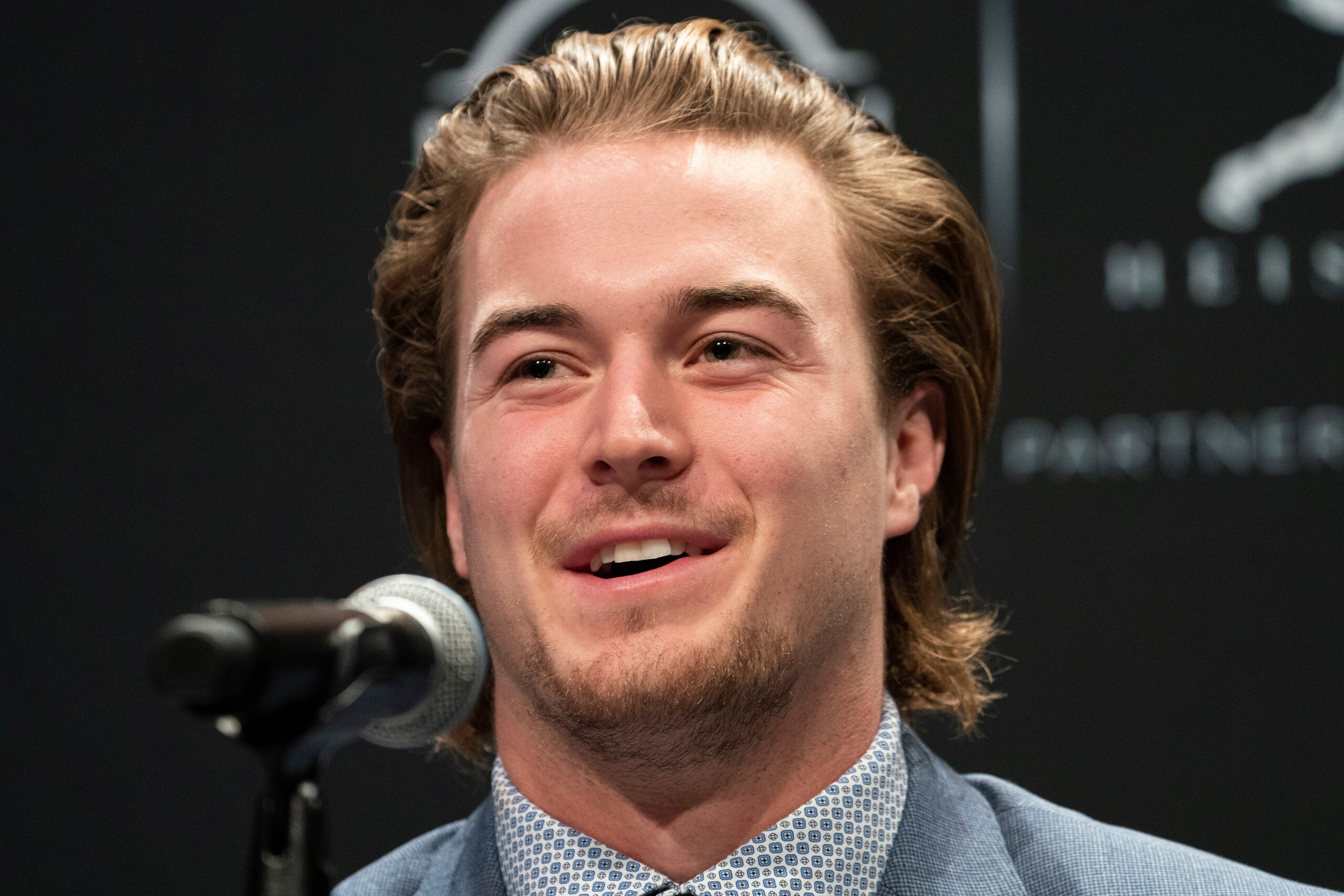 Heisman Trophy finalist Pittsburgh quarterback Kenny Pickett speaks during a news conference before attending the Heisman Trophy award ceremony, Saturday, Dec. 11, 2021, in New York. (AP Photo/John Minchillo) Heisman Trophy finalist Pittsburgh quarterback Kenny Pickett speaks during a news conference before attending the Heisman Trophy award ceremony, Saturday, Dec. 11, 2021, in New York. (AP Photo/John Minchillo)