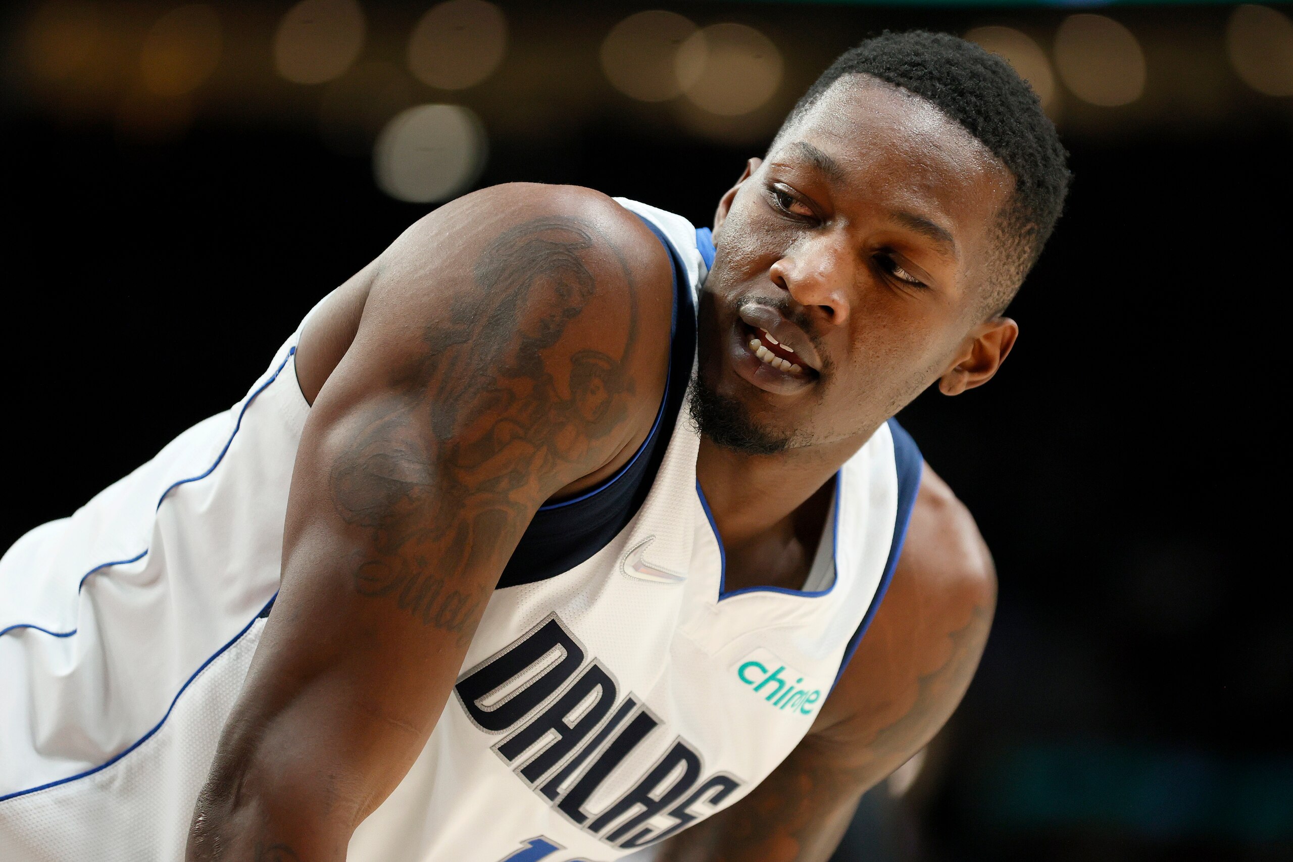 PORTLAND, OREGON - JANUARY 26: Dorian Finney-Smith #10 of the Dallas Mavericks look on against the Portland Trail Blazers during the second half at Moda Center on January 26, 2022 in Portland, Oregon. NOTE TO USER: User expressly acknowledges and agrees that, by downloading and/or using this photograph, User is consenting to the terms and conditions of the Getty Images License Agreement. (Photo by Steph Chambers/Getty Images) PORTLAND, OREGON - JANUARY 26: Dorian Finney-Smith #10 of the Dallas Mavericks look on against the Portland Trail Blazers during the second half at Moda Center on January 26, 2022 in Portland, Oregon. NOTE TO USER: User expressly acknowledges and agrees that, by downloading and/or using this photograph, User is consenting to the terms and conditions of the Getty Images License Agreement. (Photo by Steph Chambers/Getty Images)