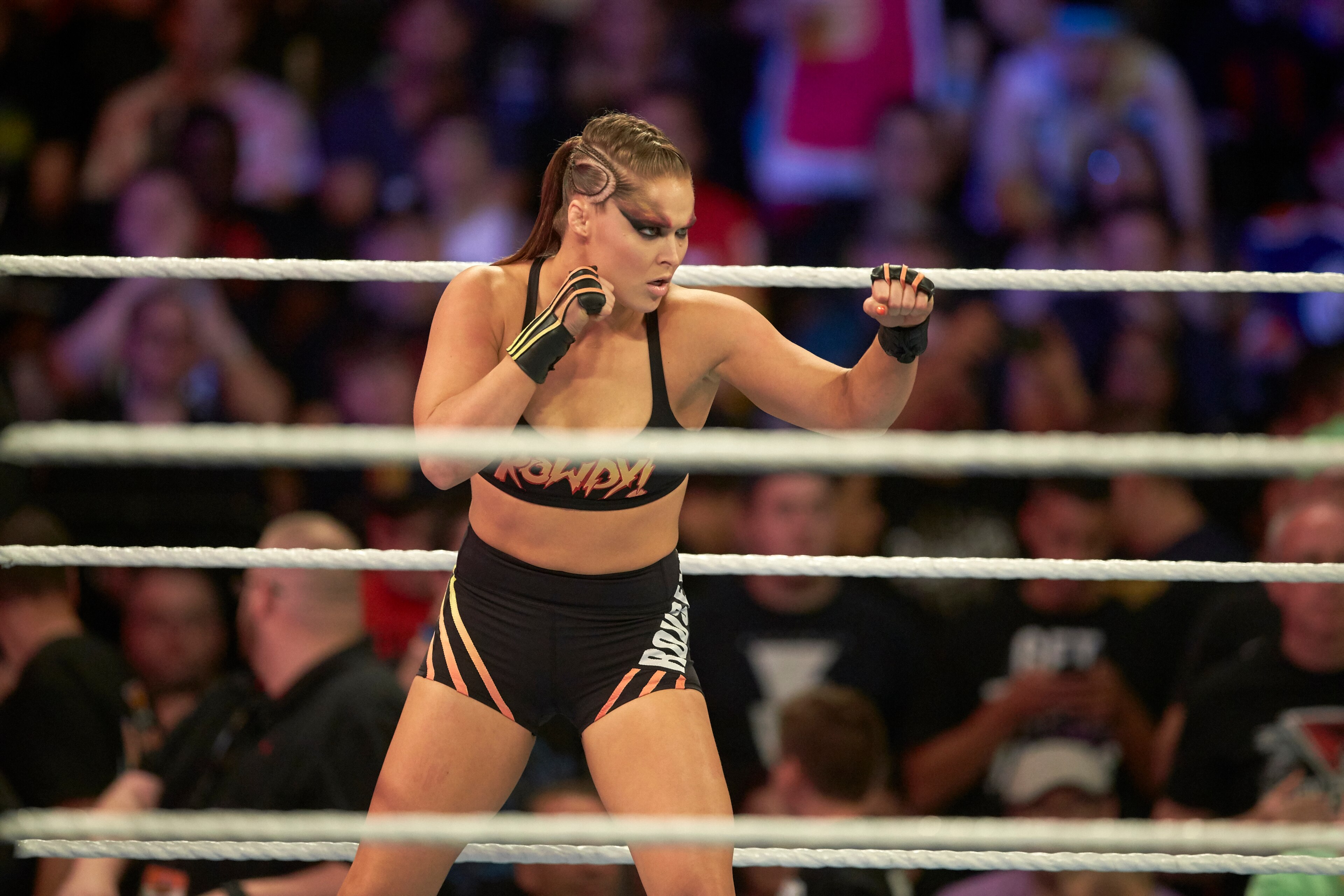 Professional Wrestling: WWE SummerSlam: Ronda Rousey in action during Raw Women's Championship match vs Alexa Bliss at Barclays Center.
Brooklyn, NY 8/19/2018
CREDIT: Rob Tringali (Photo by Rob Tringali /Sports Illustrated via Getty Images)
(Set Number: X162079 TK1 ) Professional Wrestling: WWE SummerSlam: Ronda Rousey in action during Raw Women's Championship match vs Alexa Bliss at Barclays Center.
Brooklyn, NY 8/19/2018
CREDIT: Rob Tringali (Photo by Rob Tringali /Sports Illustrated via Getty Images)
(Set Number: X162079 TK1 )