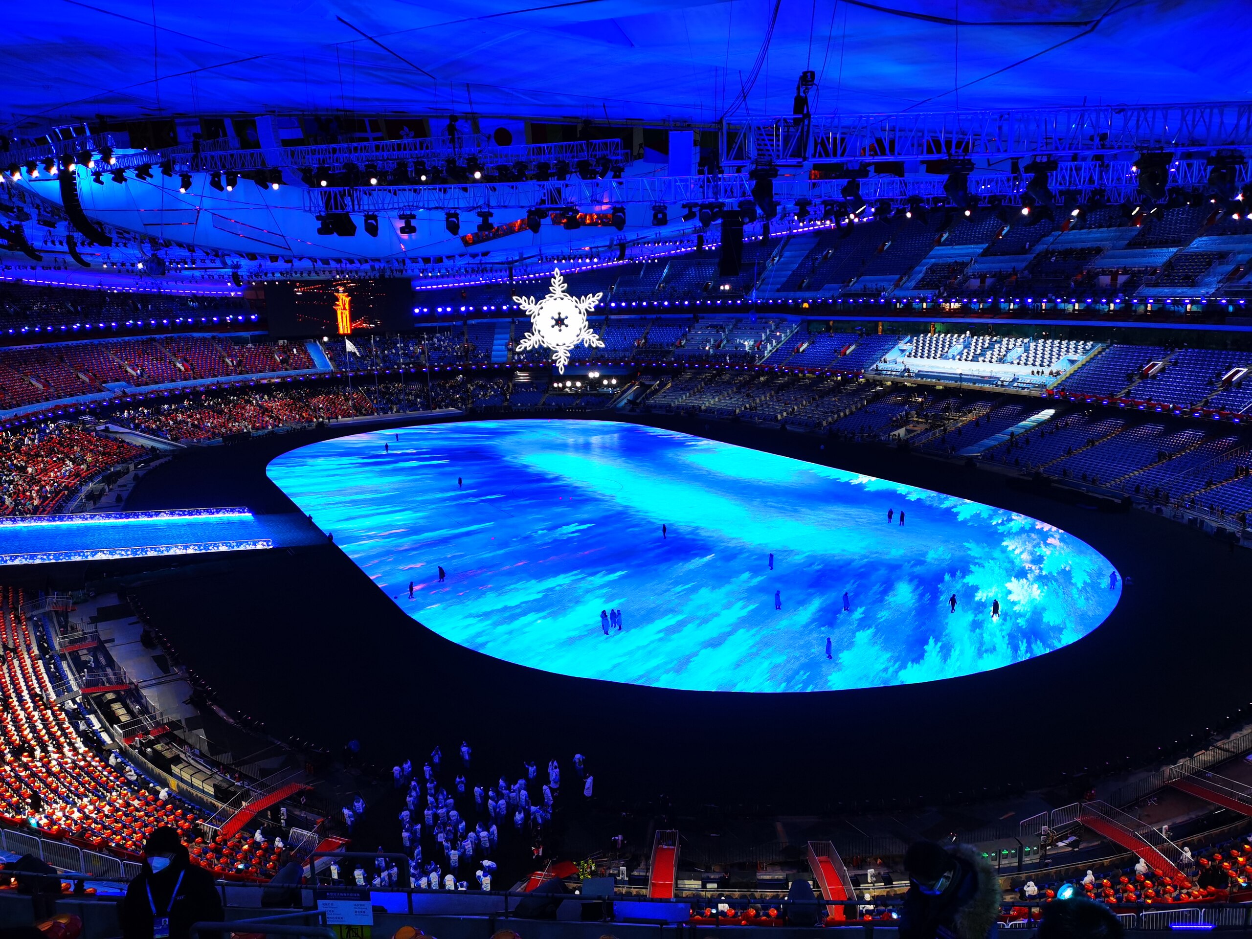 BEIJING, CHINA - FEBRUARY 20, 2022 - Citizens enter National Stadium to watch the closing ceremony of the 2022 Beijing Olympic Games on February 20, 2022 in Beijing, China. (Photo credit should read Costfoto/Future Publishing via Getty Images)
