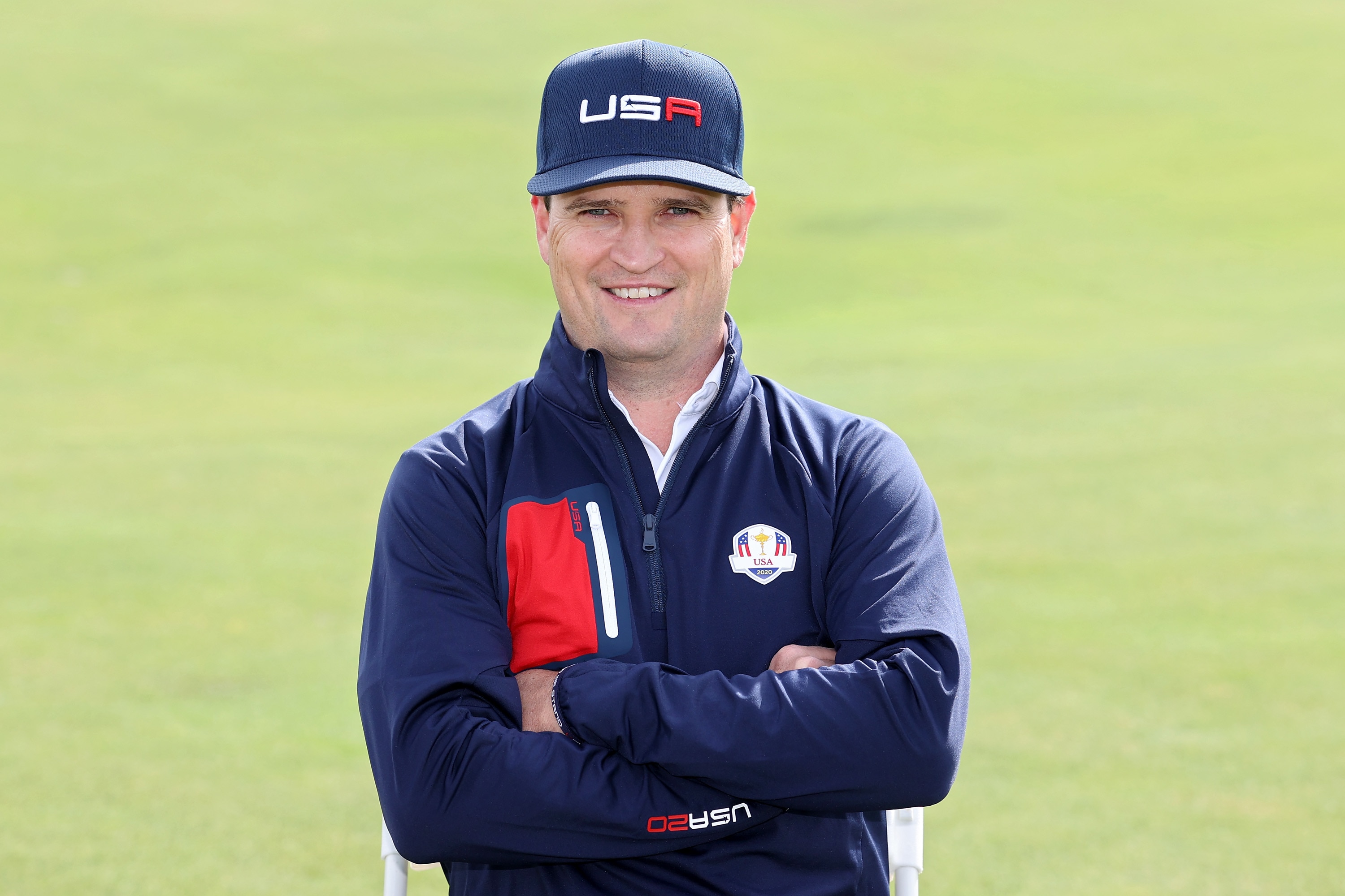 KOHLER, WISCONSIN - SEPTEMBER 22: Vice-captain Zach Johnson of team United States poses for a photo prior to the 43rd Ryder Cup at Whistling Straits on September 22, 2021 in Kohler, Wisconsin. (Photo by Warren Little/Getty Images)