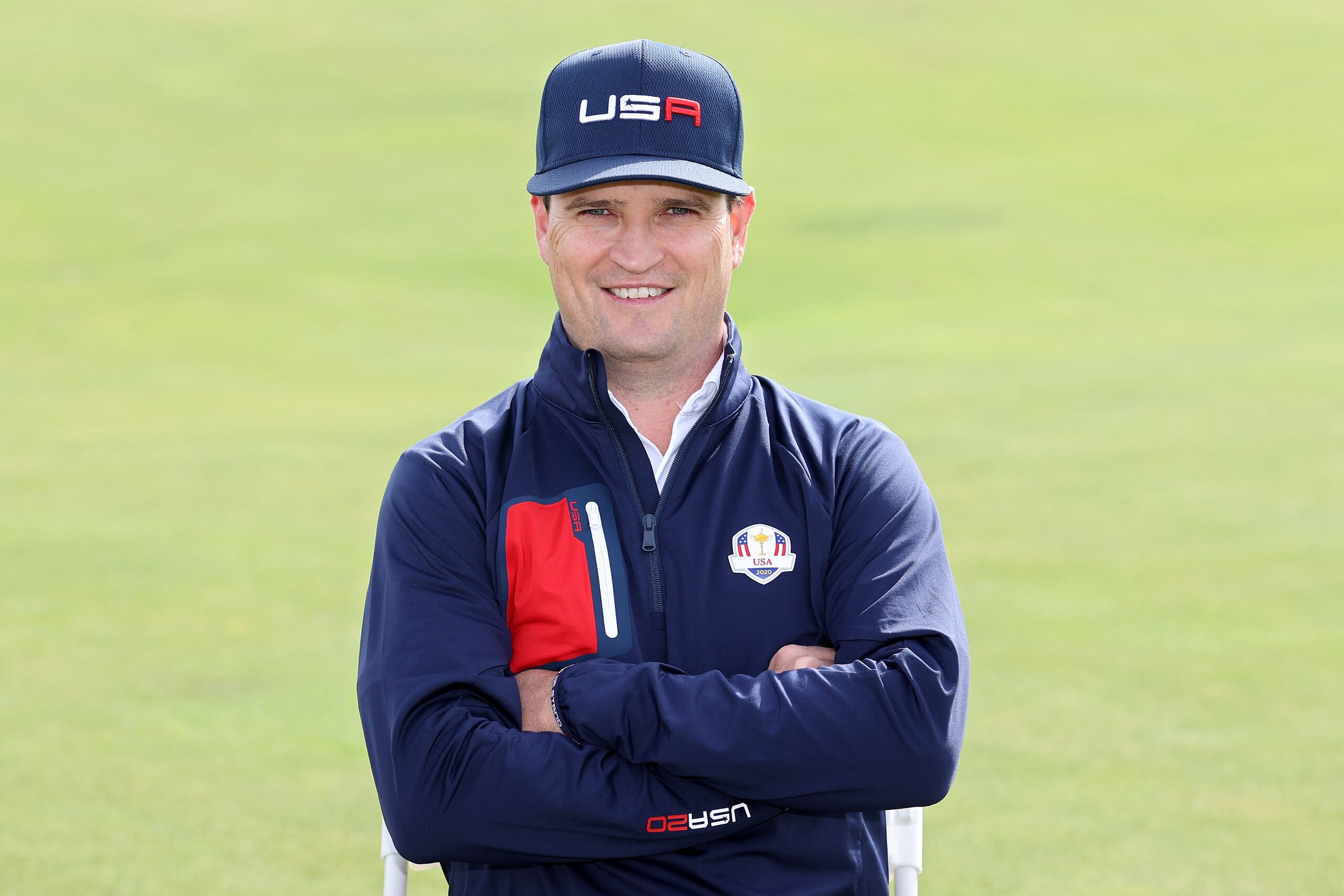 KOHLER, WISCONSIN - SEPTEMBER 22: Vice-captain Zach Johnson of team United States poses for a photo prior to the 43rd Ryder Cup at Whistling Straits on September 22, 2021 in Kohler, Wisconsin. (Photo by Warren Little/Getty Images)