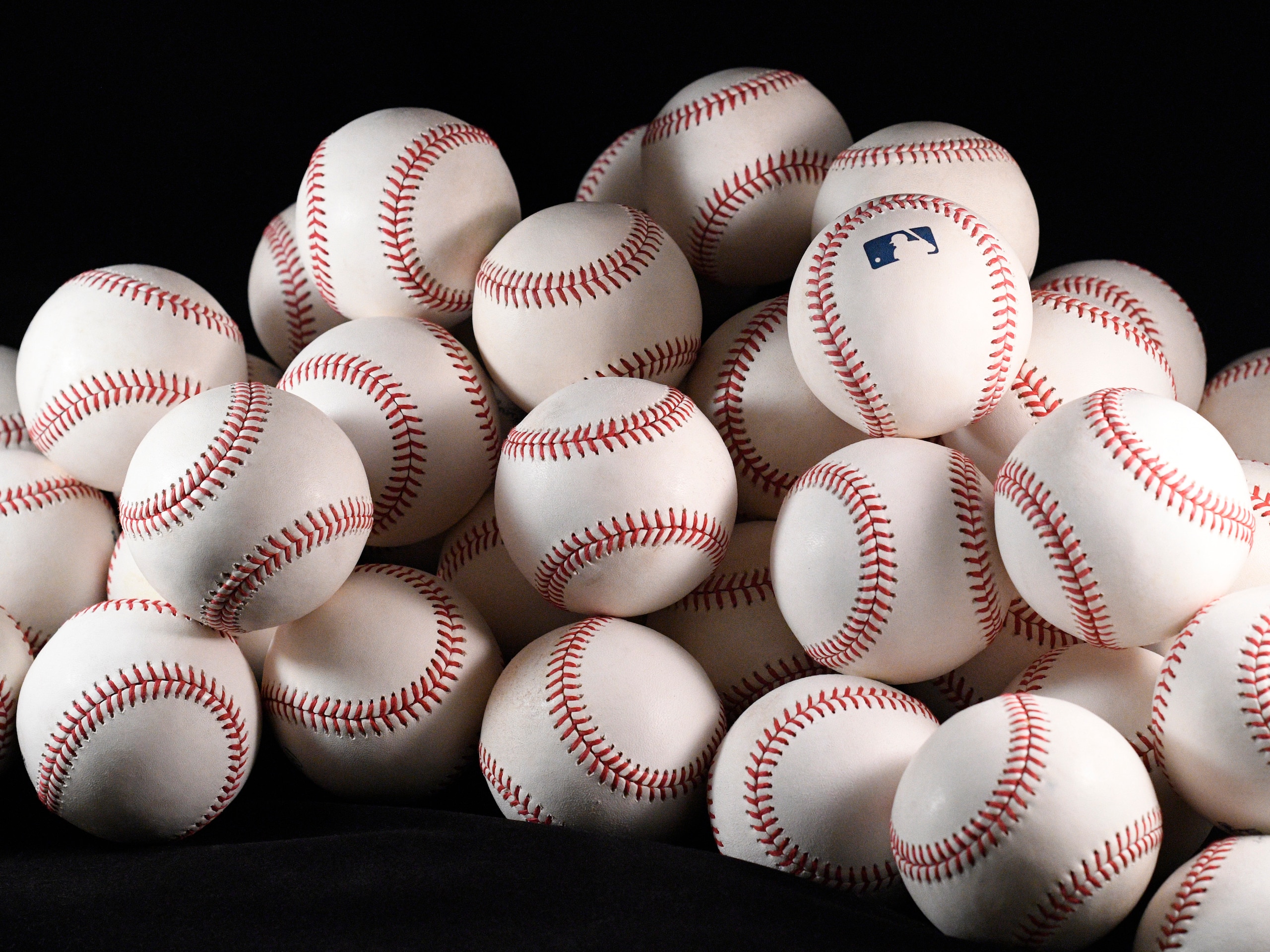 ALEXANDRIA, VA - DECEMBER 15, 2021: A group of Official Major League baseballs are arranged for a studio portrait on December 15, 2021 in Alexandria, Virginia. (Photo by 2021 Diamond Images via Getty Images)