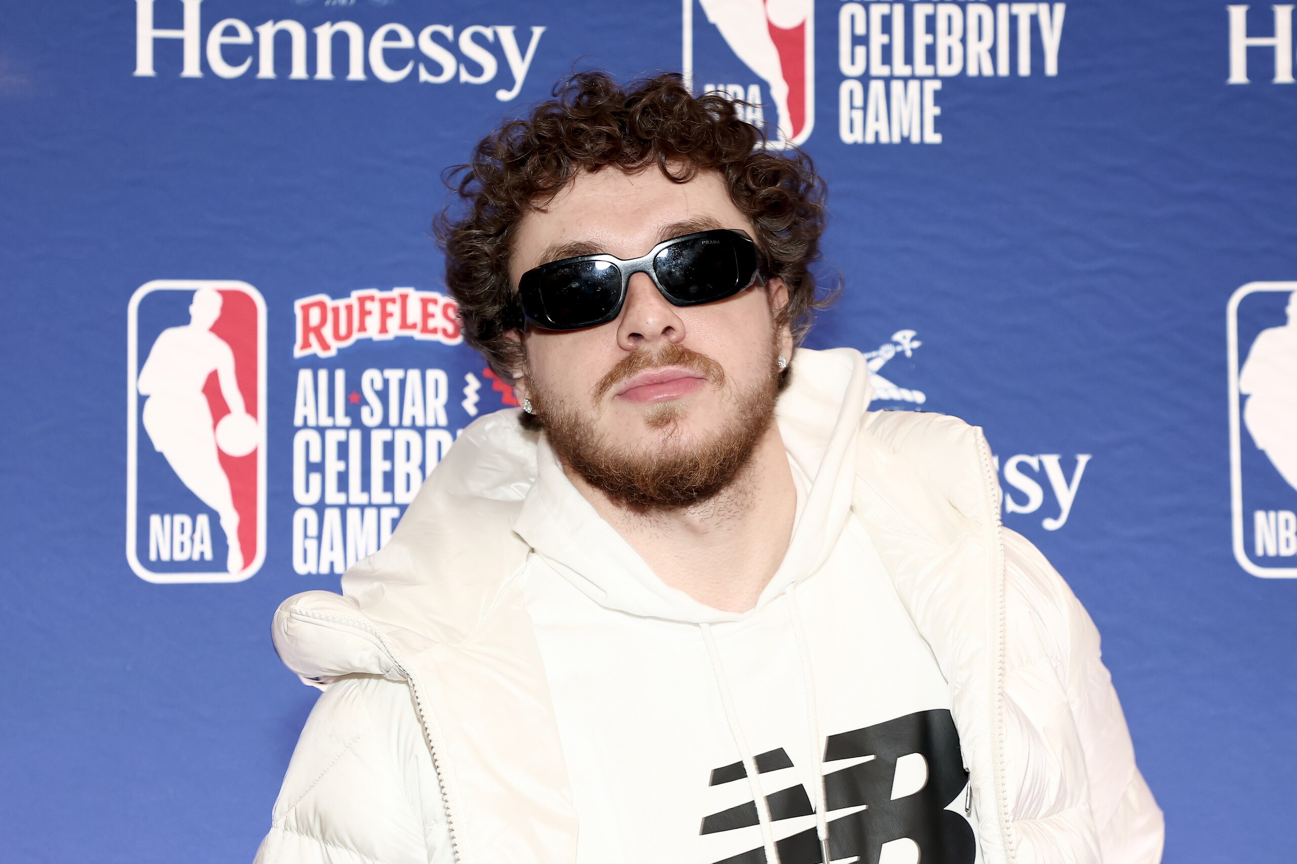 CLEVELAND, OHIO - FEBRUARY 18: Jack Harlow attends the Ruffles NBA All-Star Celebrity Game during the 2022 NBA All-Star Weekend at Wolstein Center on February 18, 2022 in Cleveland, Ohio. (Photo by Arturo Holmes/Getty Images)