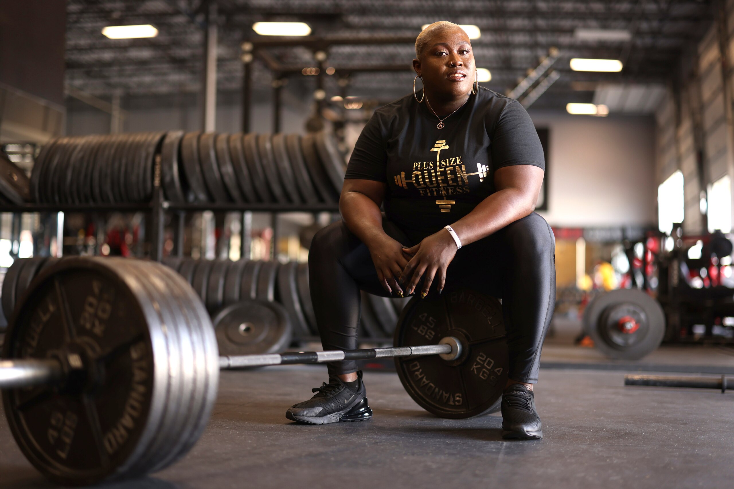 Weightlifting: Faces in the Crowd: Portrait of Deadlifter Tamara Walcott at Chiseled Gym during photo shoot. Columbia, MD 10/14/2021 CREDIT: Simon Bruty (Photo by Simon Bruty/Sports Illustrated via Getty Images) (Set Number: X163829 TK1)