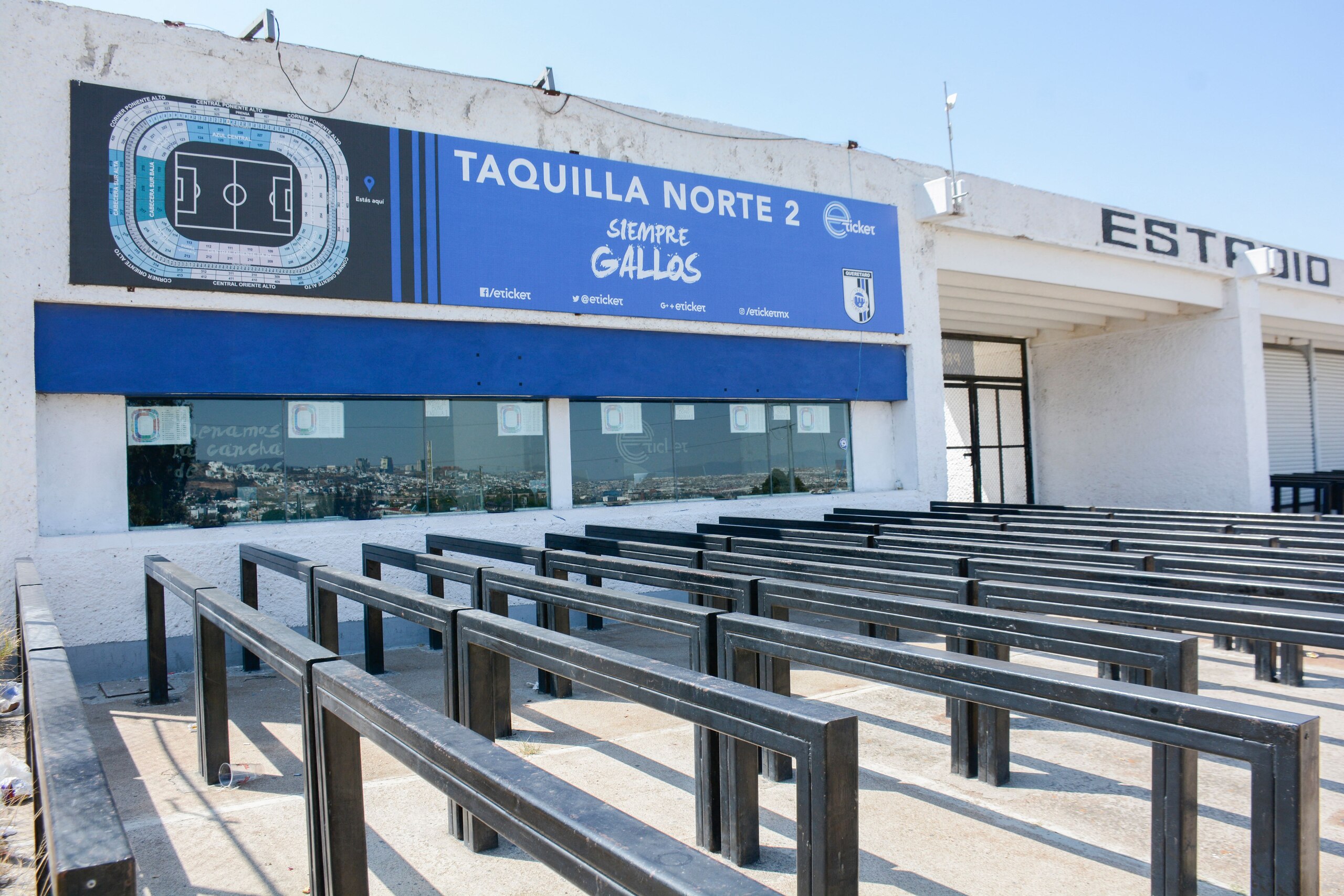 View of the Corregidora Stadium where last Saturday fans stormed the field after a violent clash between fans of Queretaro and Atlas during their Liga MX football match, in Queretaro, Mexico, on March 7, 2022. - Mexico's football league has banned away fans from stadiums following the weekend violence at a match that left 26 people needing hospital treatment, including three that are in a serious condition. (Photo by Elizabeth Rodriguez / AFP) (Photo by ELIZABETH RODRIGUEZ/AFP via Getty Images)