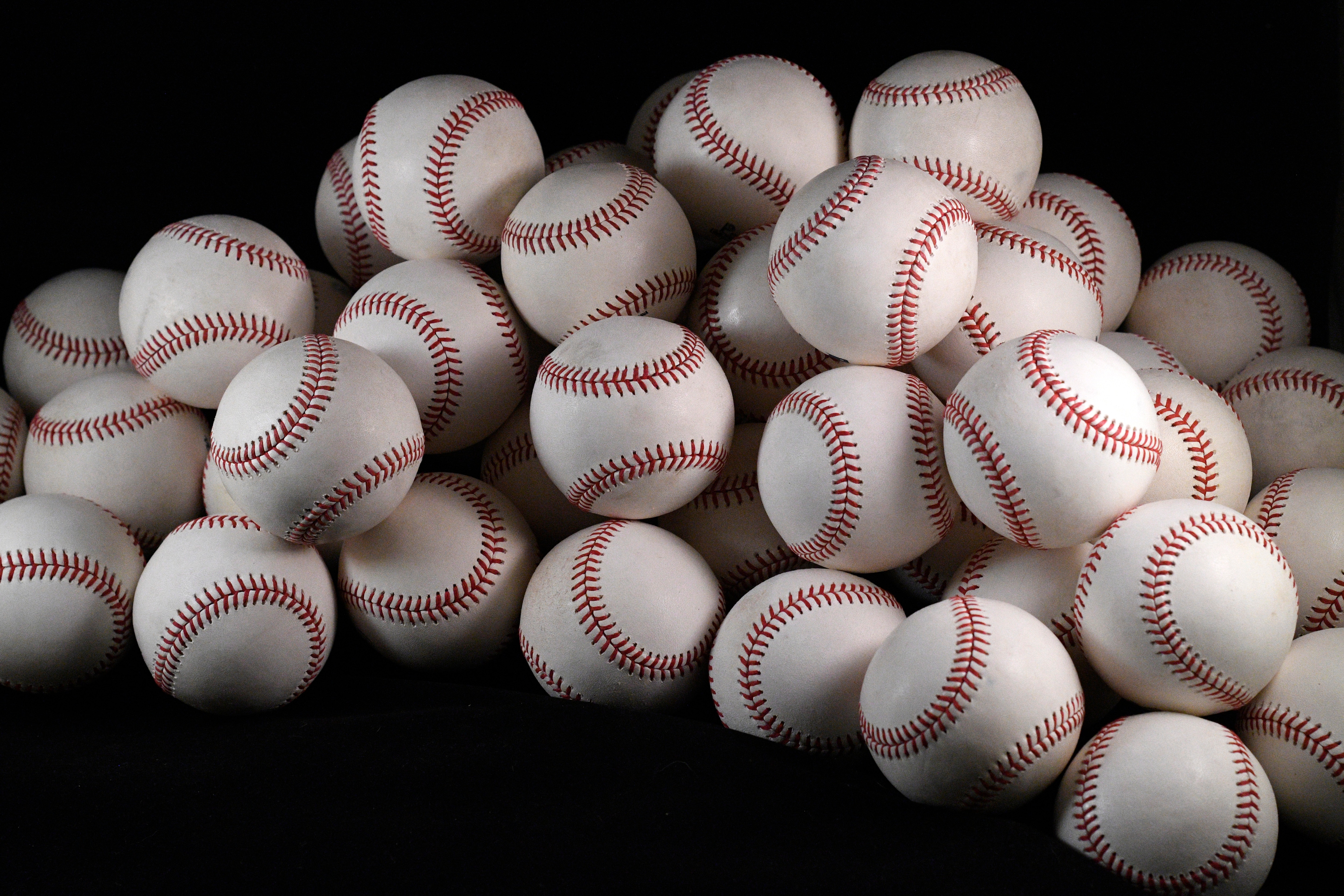 ALEXANDRIA, VA - DECEMBER 15, 2021: A group of Official Major League baseballs are arranged for a studio portrait on December 15, 2021 in Alexandria, Virginia. (Photo by 2021 Diamond Images via Getty Images)