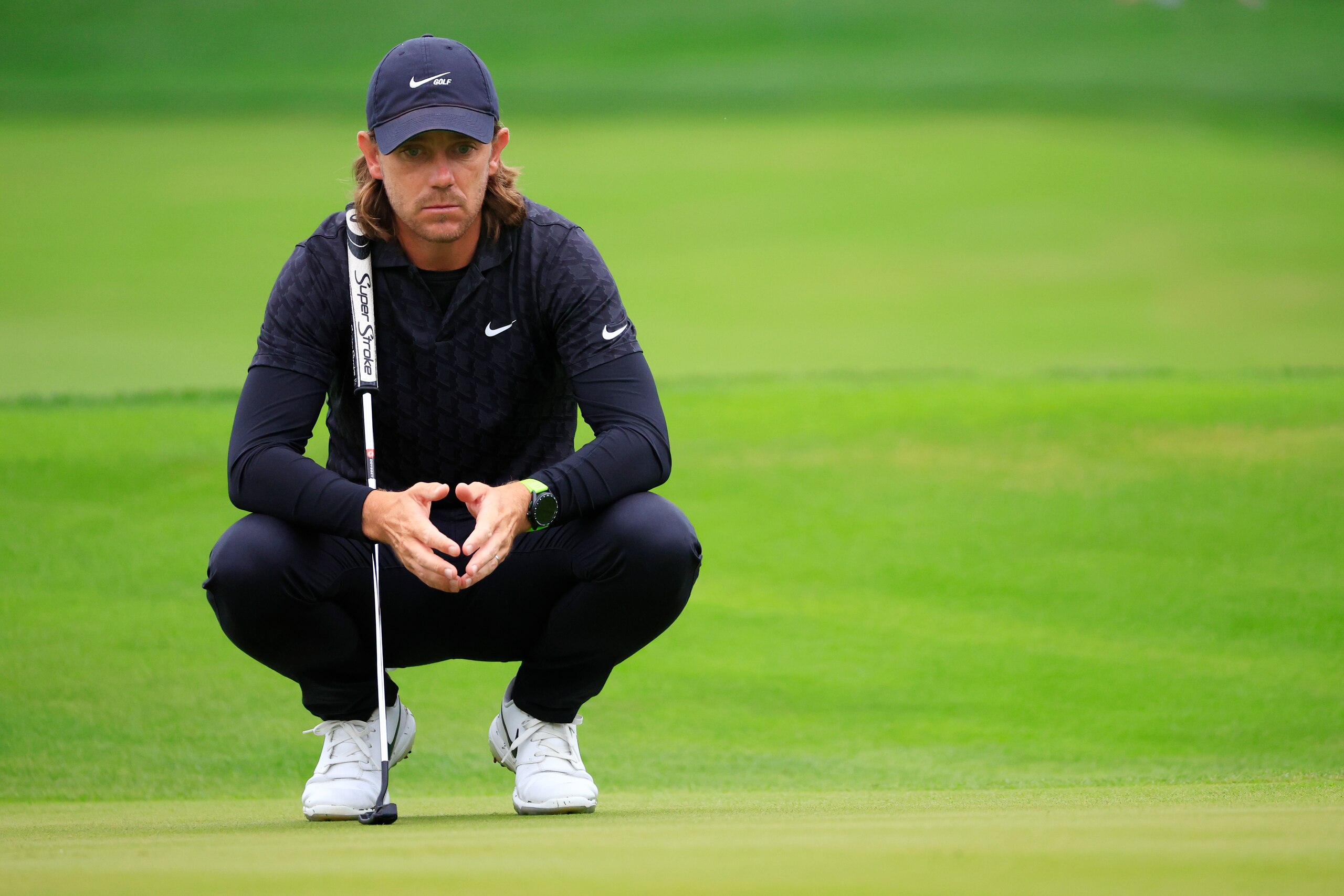 PONTE VEDRA BEACH, FLORIDA - MARCH 10: Tommy Fleetwood of England prepares to putt on the 11th green during the first round of THE PLAYERS Championship on the Stadium Course at TPC Sawgrass on March 10, 2022 in Ponte Vedra Beach, Florida. (Photo by Mike Ehrmann/Getty Images)