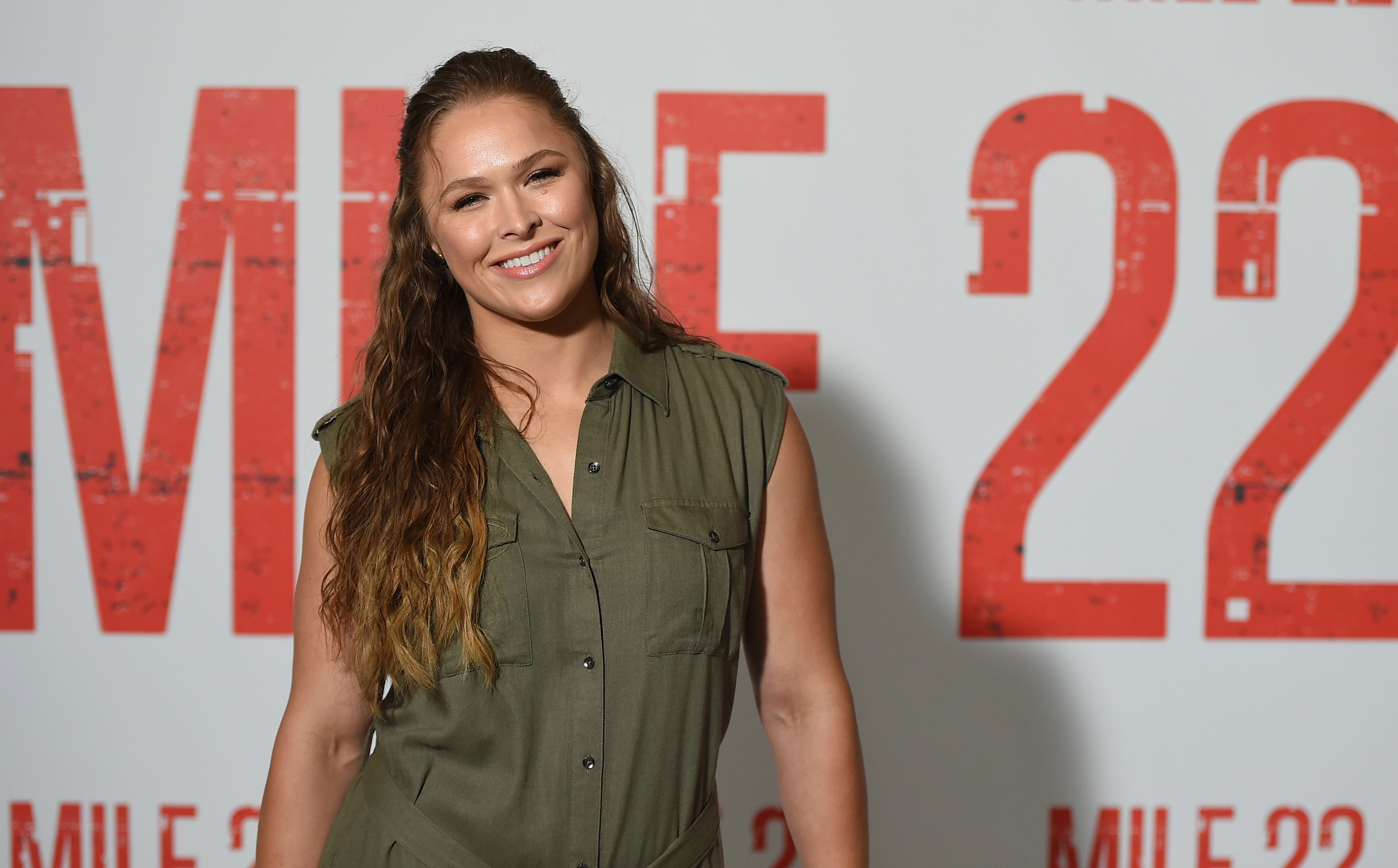 Cast member Ronda Rousey attends a "Mile 22" photo call at the Four Seasons Hotel on Saturday, July 28, 2014 in Los Angeles. (Photo by Jordan Strauss/Invision/AP)