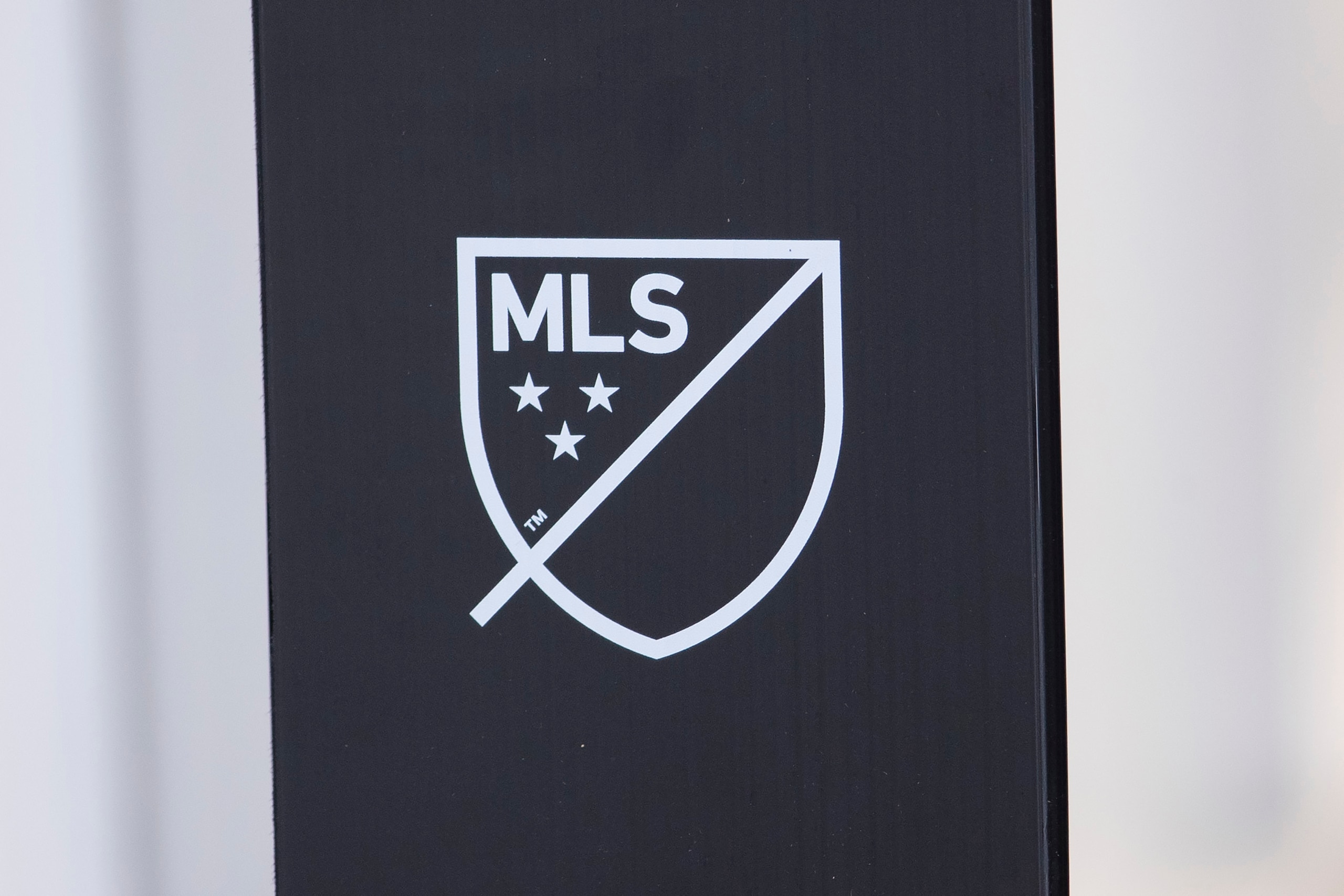 CHESTER, PA - AUGUST 29: A detail view of the MLS logo prior to the match between the D.C. United and the Philadelphia Union at Subaru Park on August 29, 2020 in Chester, Pennsylvania. The Philadelphia Union defeated D.C. United 4-1. (Photo by Mitchell Leff/Getty Images)