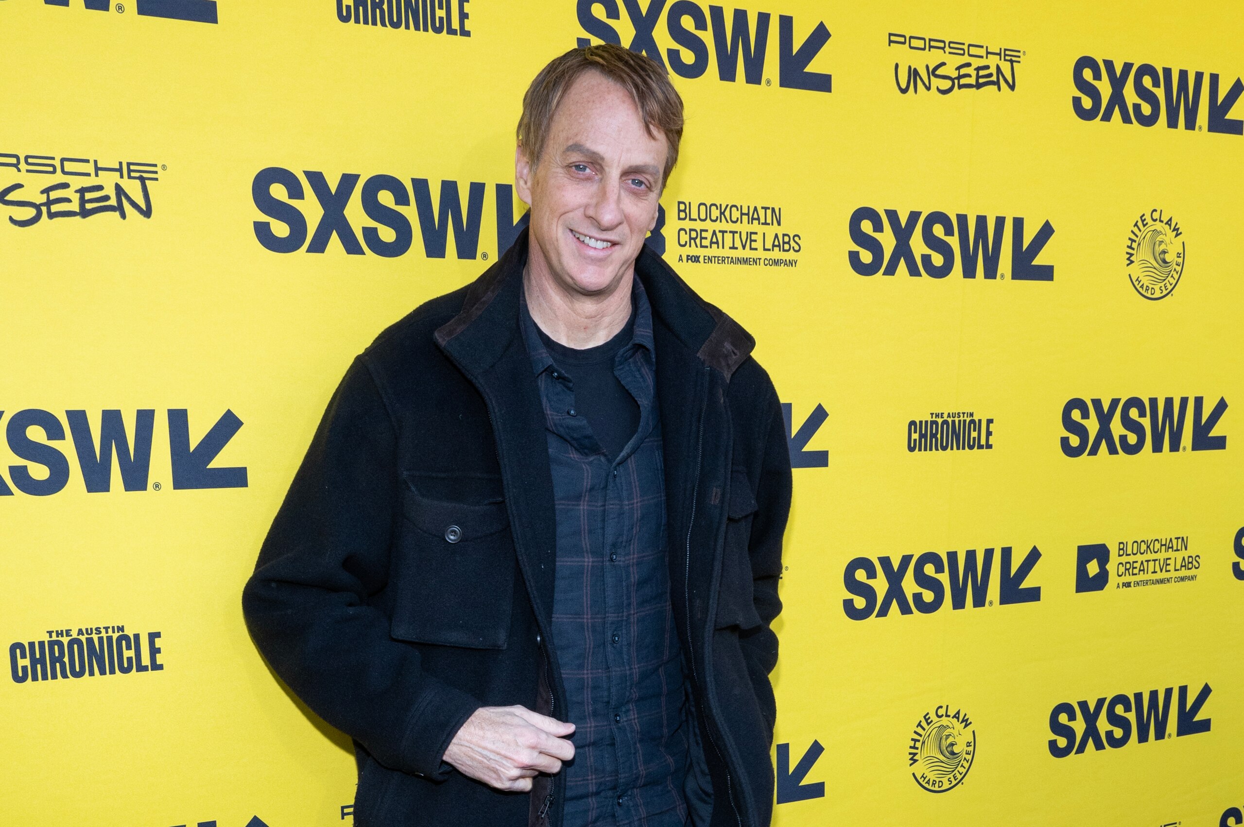 AUSTIN, TEXAS - MARCH 12: Professional skateboarder Tony Hawk walks the red carpet for the premier of 'Tony Hawk: Until The Wheels Fall Off' during the 2022 SXSW Conference and Festivals at the Paramount Theatre on March 12, 2022 in Austin, Texas. (Photo by Jim Bennett/WireImage)