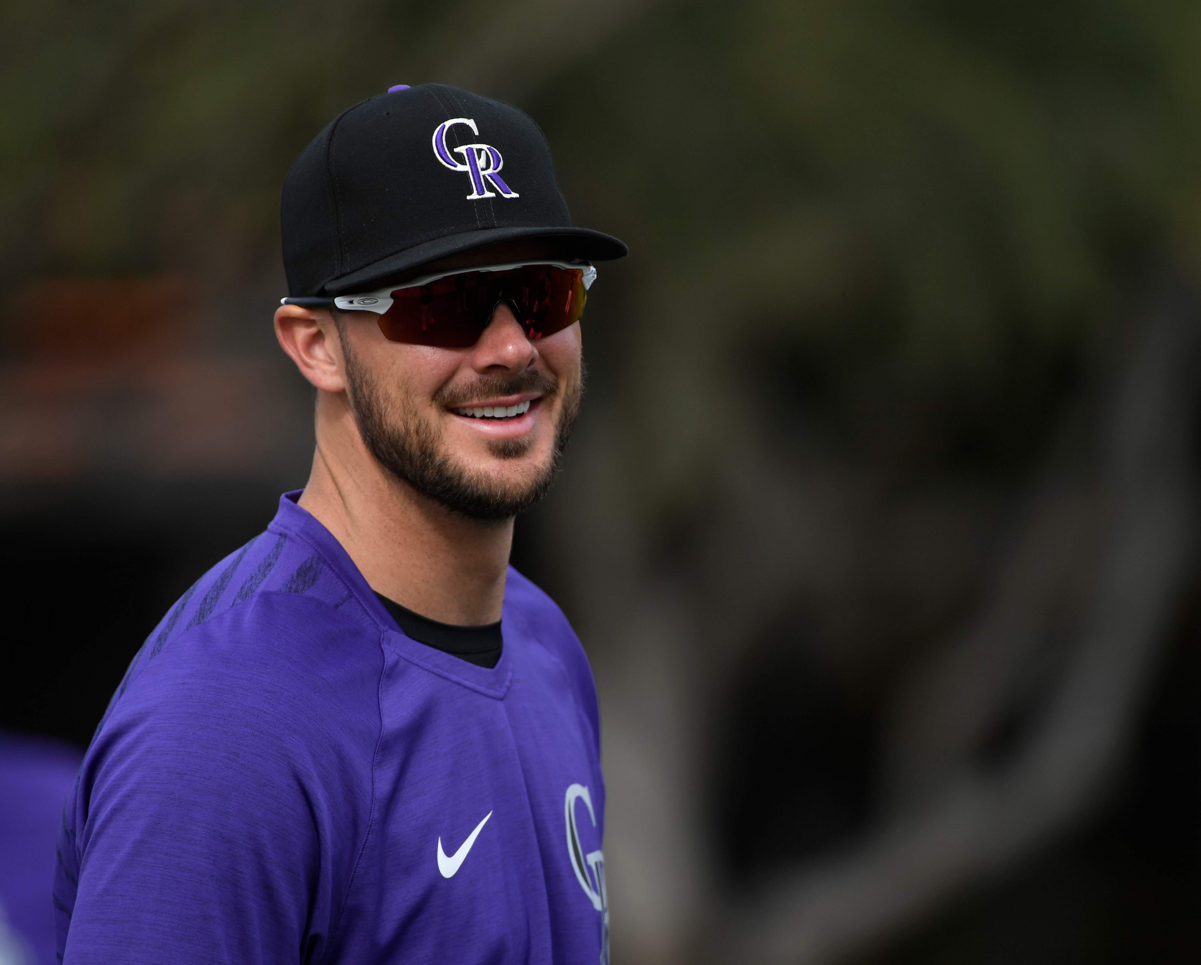 SCOTTSDALE, AZ - MARCH 20: Colorado Rockies player Kris Bryant (23) during morning practice at Salt River Fields at Talking Stick March 20, 2022. (Photo by Andy Cross/MediaNews Group/The Denver Post via Getty Images)"n"n