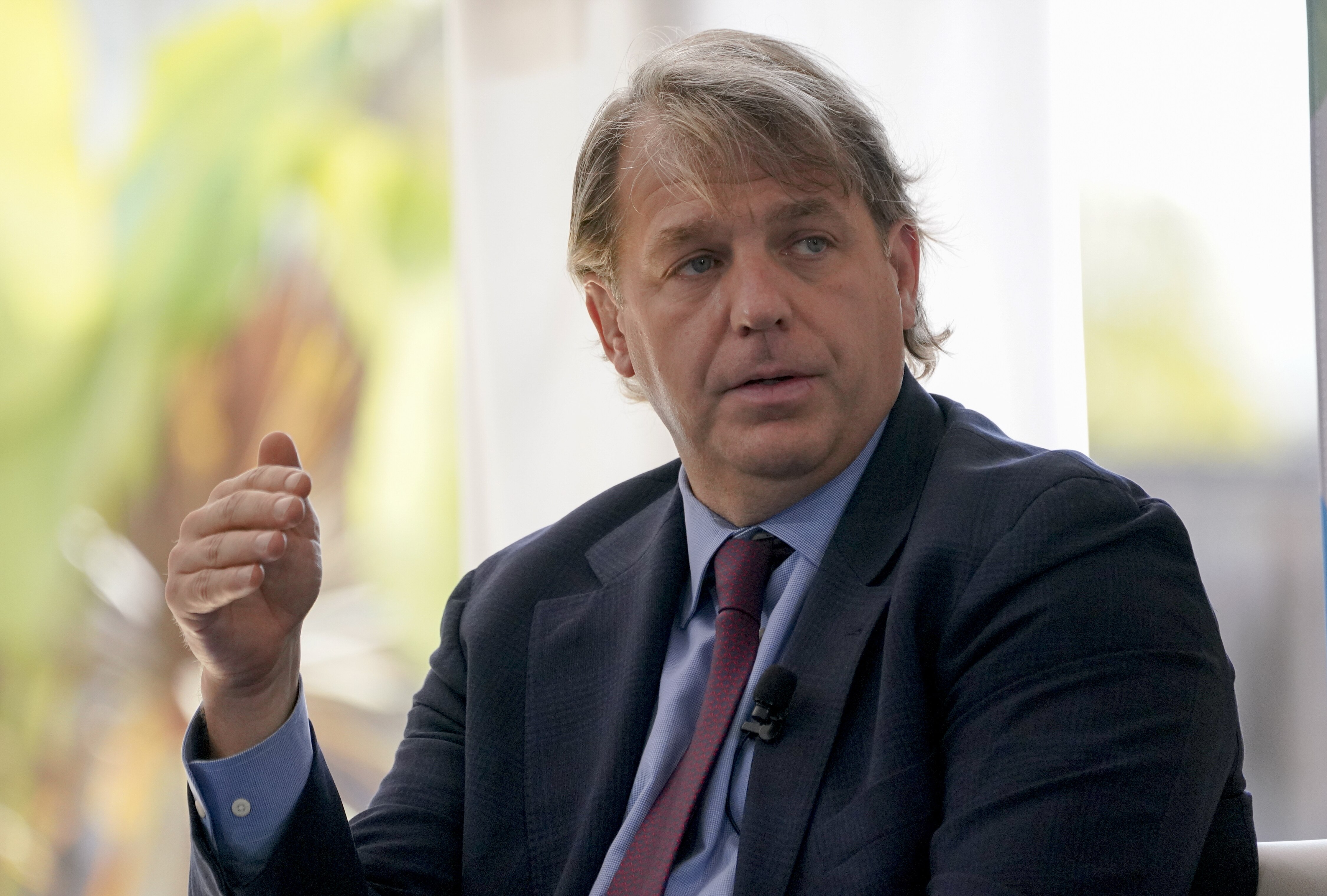 Todd Boehly, founder and chief executive officer of Eldridge Industries LLC, participates in a panel discussion during the Milken Institute Global Conference in Beverly Hills, California, U.S., on Monday, Oct. 18, 2021. The event convenes the best minds in the world to tackle its most urgent challenges and to help realize its most exciting opportunities. Photographer: Kyle Grillot/Bloomberg via Getty Images