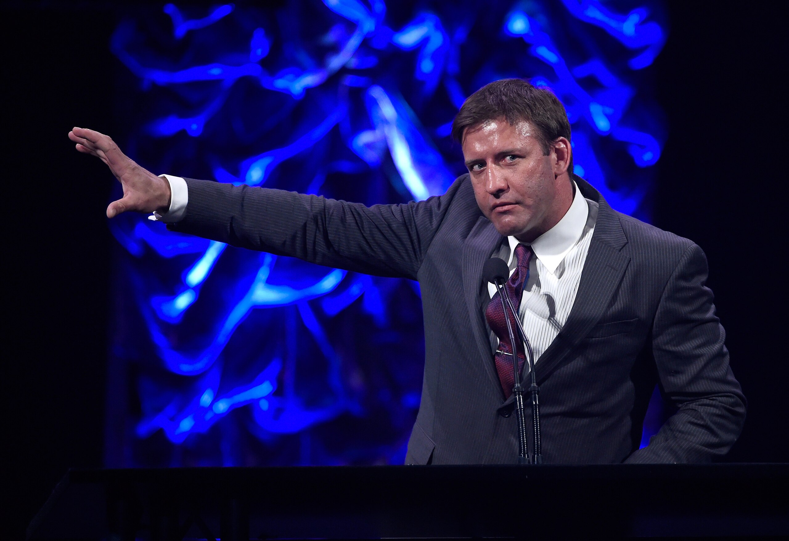 LAS VEGAS, NV - MARCH 02:  Mixed martial artist Stephan Bonnar presents the MMA Media Source of the Year award during the ninth annual Fighters Only World Mixed Martial Arts Awards at The Venetian Las Vegas on March 2, 2017 in Las Vegas, Nevada.  (Photo by David Becker/WireImage)