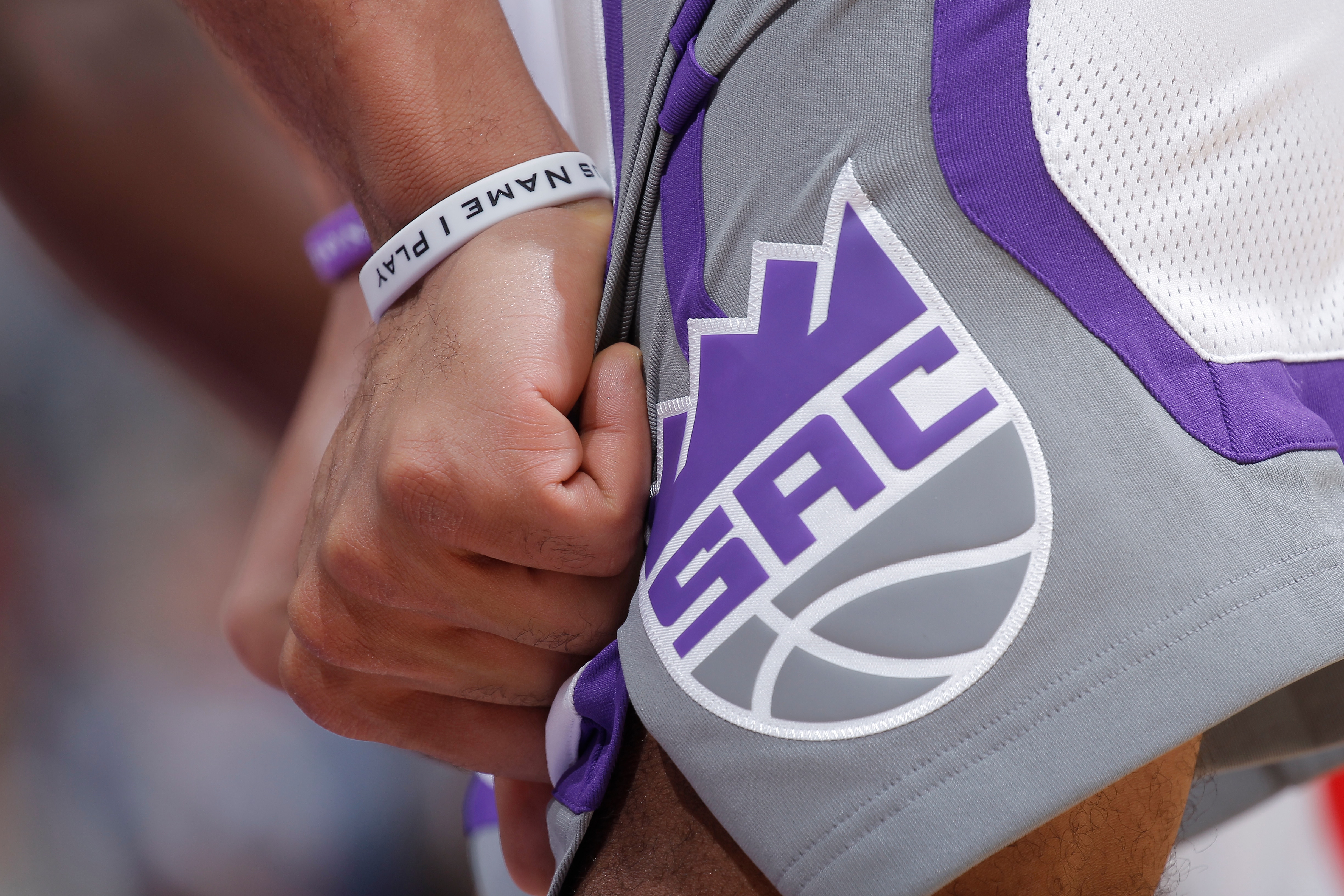 SACRAMENTO, CA - OCTOBER 9: A photo of the Sacramento Kings logo during the game against the Portland Trail Blazers on October 9, 2017 at Golden 1 Center in Sacramento, California. NOTE TO USER: User expressly acknowledges and agrees that, by downloading and or using this photograph, User is consenting to the terms and conditions of the Getty Images Agreement. Mandatory Copyright Notice: Copyright 2017 NBAE (Photo by Rocky Widner/NBAE via Getty Images)