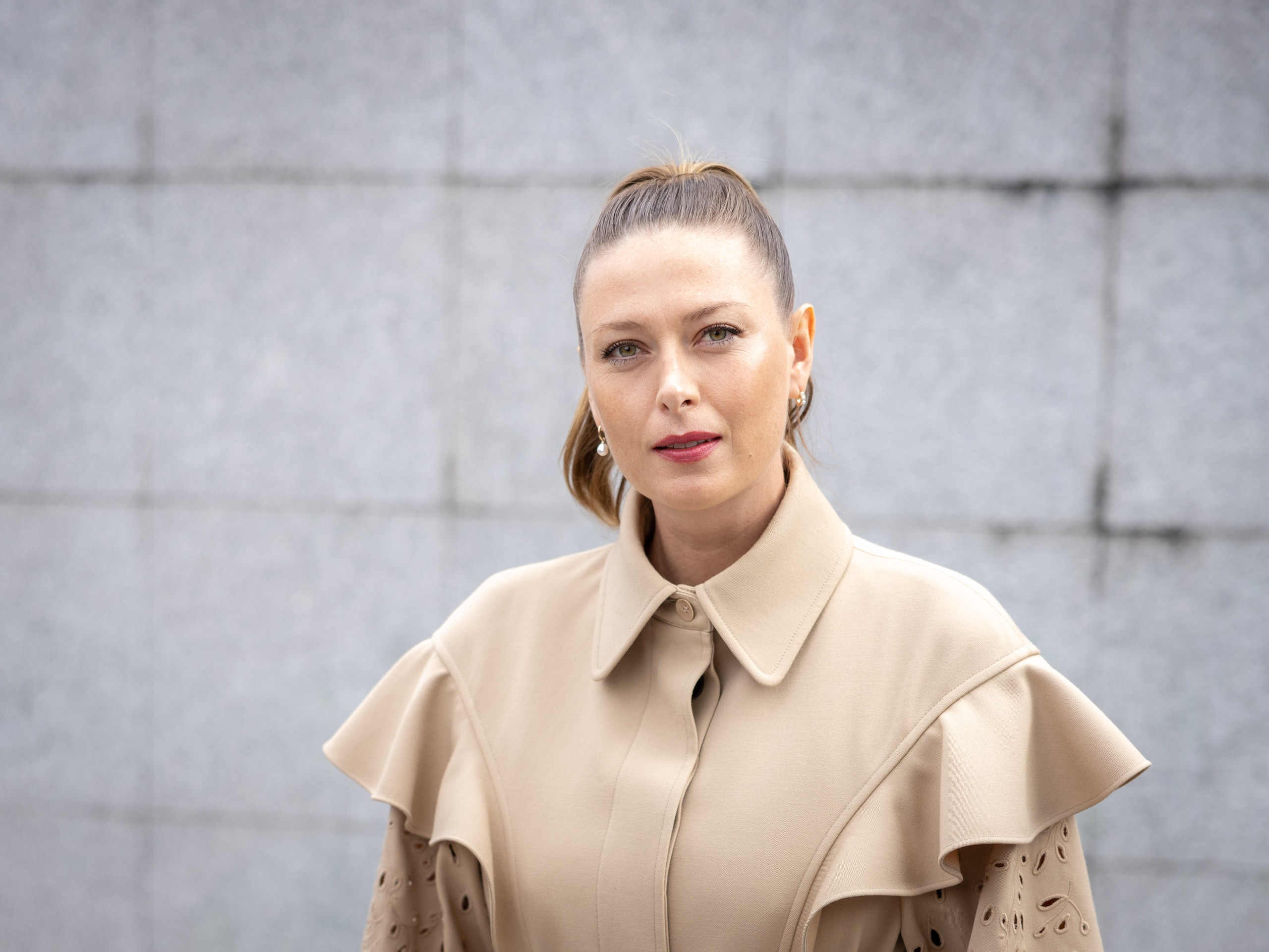 PARIS, FRANCE - MARCH 03: (EDITORIAL USE ONLY - For Non-Editorial use please seek approval from Fashion House) Maria Sharapova attends the Chloe Womenswear Fall/Winter 2022/2023 show as part of Paris Fashion Week on March 03, 2022 in Paris, France. (Photo by Arnold Jerocki/Getty Images)