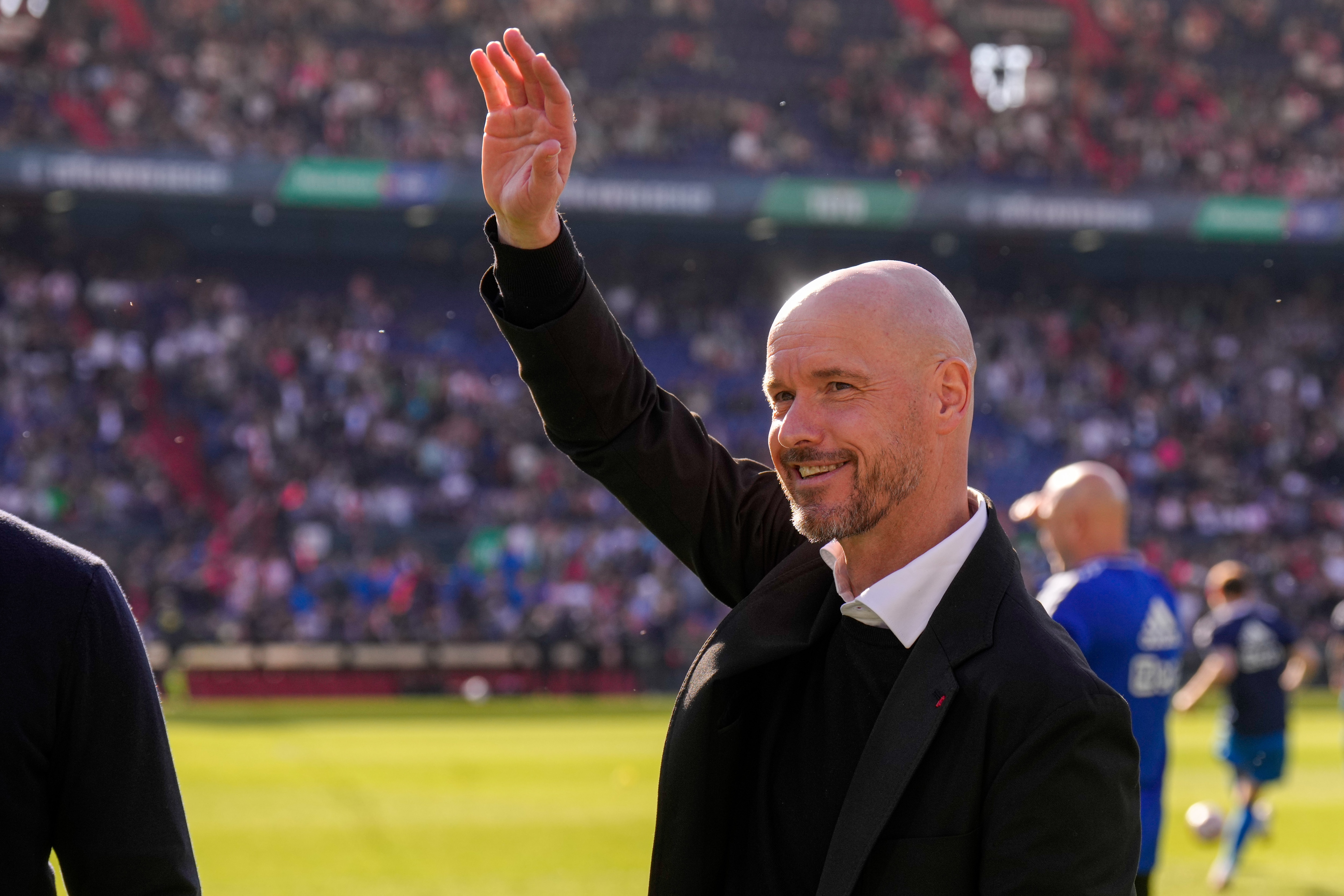 ROTTERDAM, NETHERLANDS - APRIL 17: head coach Erik ten Hag of Ajax prior to the TOTO KNVB Cup Final match between PSV and Ajax at Stadion Feijenoord on April 17, 2022 in Rotterdam, Netherlands (Photo by Geert van Erven/BSR Agency/Getty Images)
