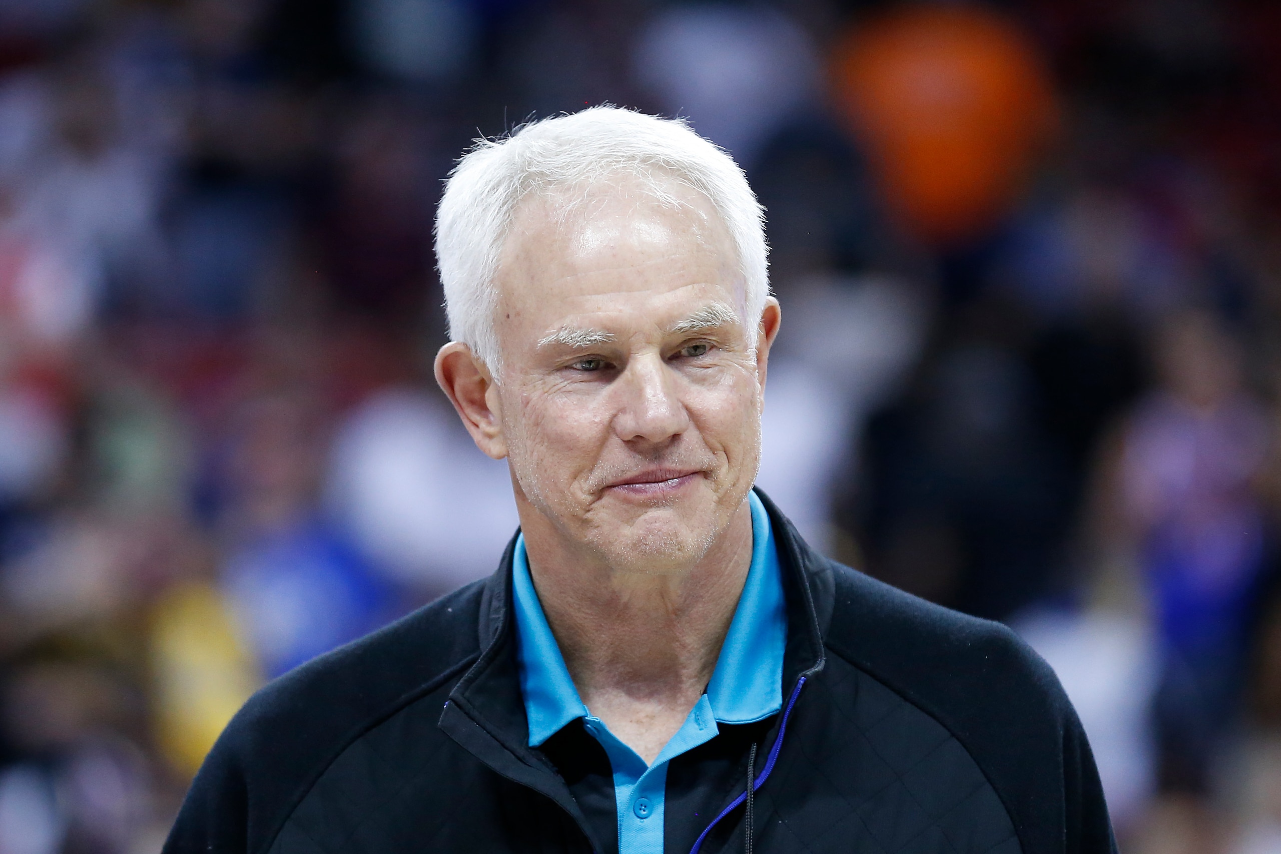 LAS VEGAS, NEVADA - JULY 10: President Mitch Kupchak of the Charlotte Hornets looks on during the 2019 Summer League at the Thomas & Mack Center on July 10, 2019 in Las Vegas, Nevada. NOTE TO USER: User expressly acknowledges and agrees that, by downloading and or using this photograph, User is consenting to the terms and conditions of the Getty Images License Agreement. (Photo by Michael Reaves/Getty Images)
