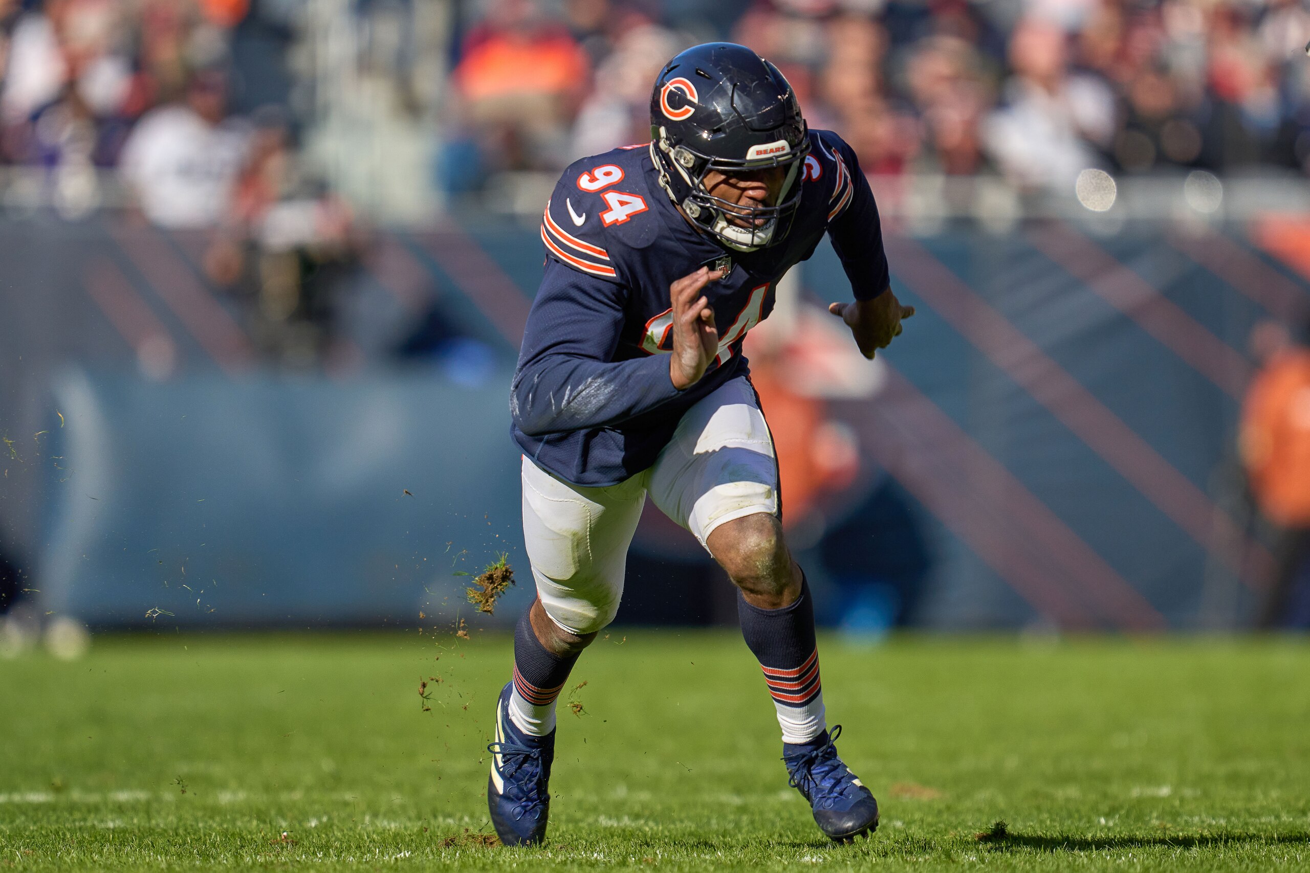 CHICAGO, IL - NOVEMBER 21: Chicago Bears outside linebacker Robert Quinn (94) in action during a game between the Chicago Bears and the Baltimore Ravens on November 21, 2021 at Soldier Field in Chicago, IL. (Photo by Robin Alam/Icon Sportswire via Getty Images)
