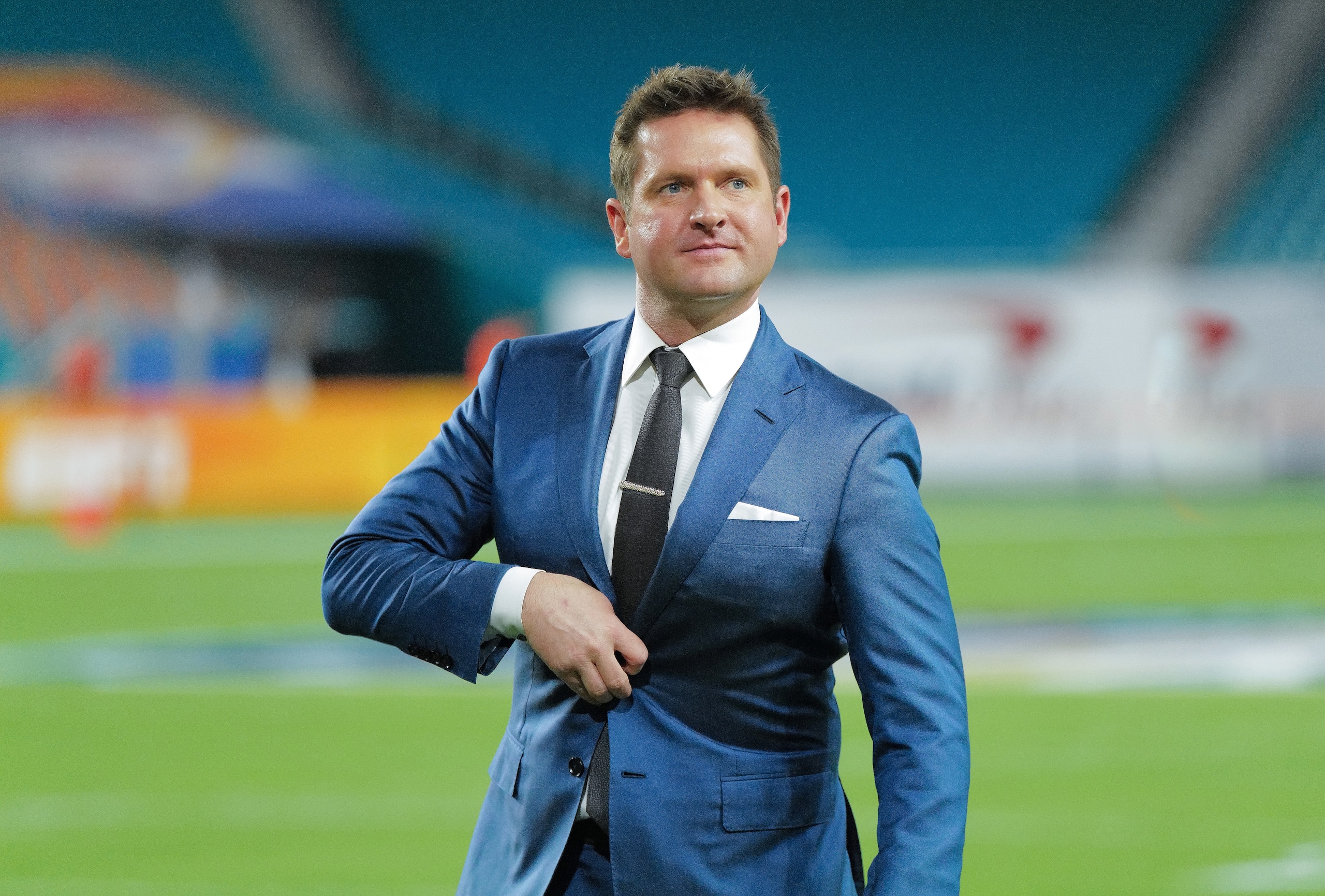 MIAMI, FLORIDA - DECEMBER 30: Todd McShay of ESPN looks on prior to the Capital One Orange Bowl between the Florida Gators and the Virginia Cavaliers at Hard Rock Stadium on December 30, 2019 in Miami, Florida. (Photo by Mark Brown/Getty Images) MIAMI, FLORIDA - DECEMBER 30: Todd McShay of ESPN looks on prior to the Capital One Orange Bowl between the Florida Gators and the Virginia Cavaliers at Hard Rock Stadium on December 30, 2019 in Miami, Florida. (Photo by Mark Brown/Getty Images)