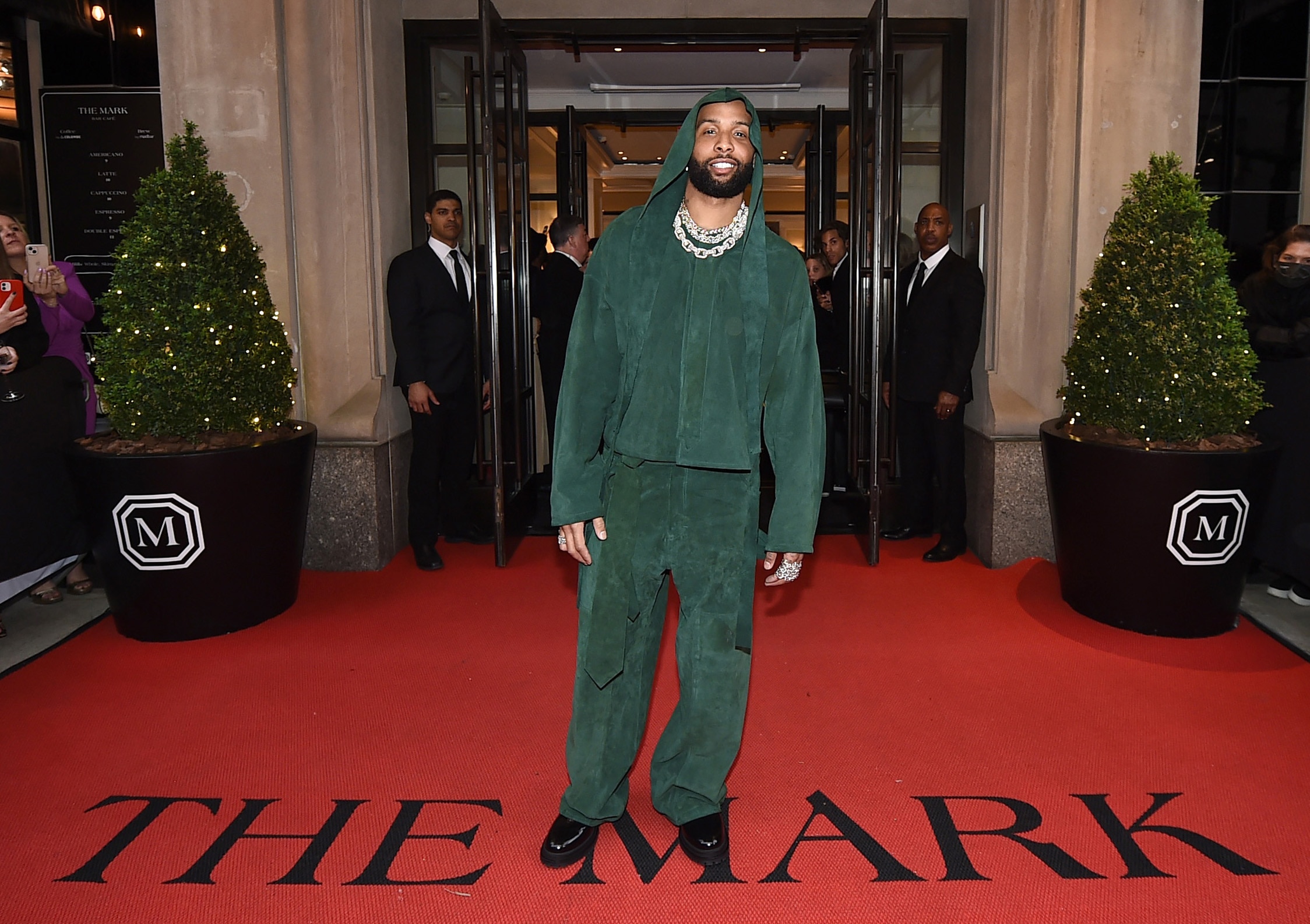 NEW YORK, NEW YORK - MAY 02: Odell Beckham Jr. departs The Mark Hotel for 2022 Met Gala on May 02, 2022 in New York City. (Photo by Ilya S. Savenok/Getty Images for The Mark)