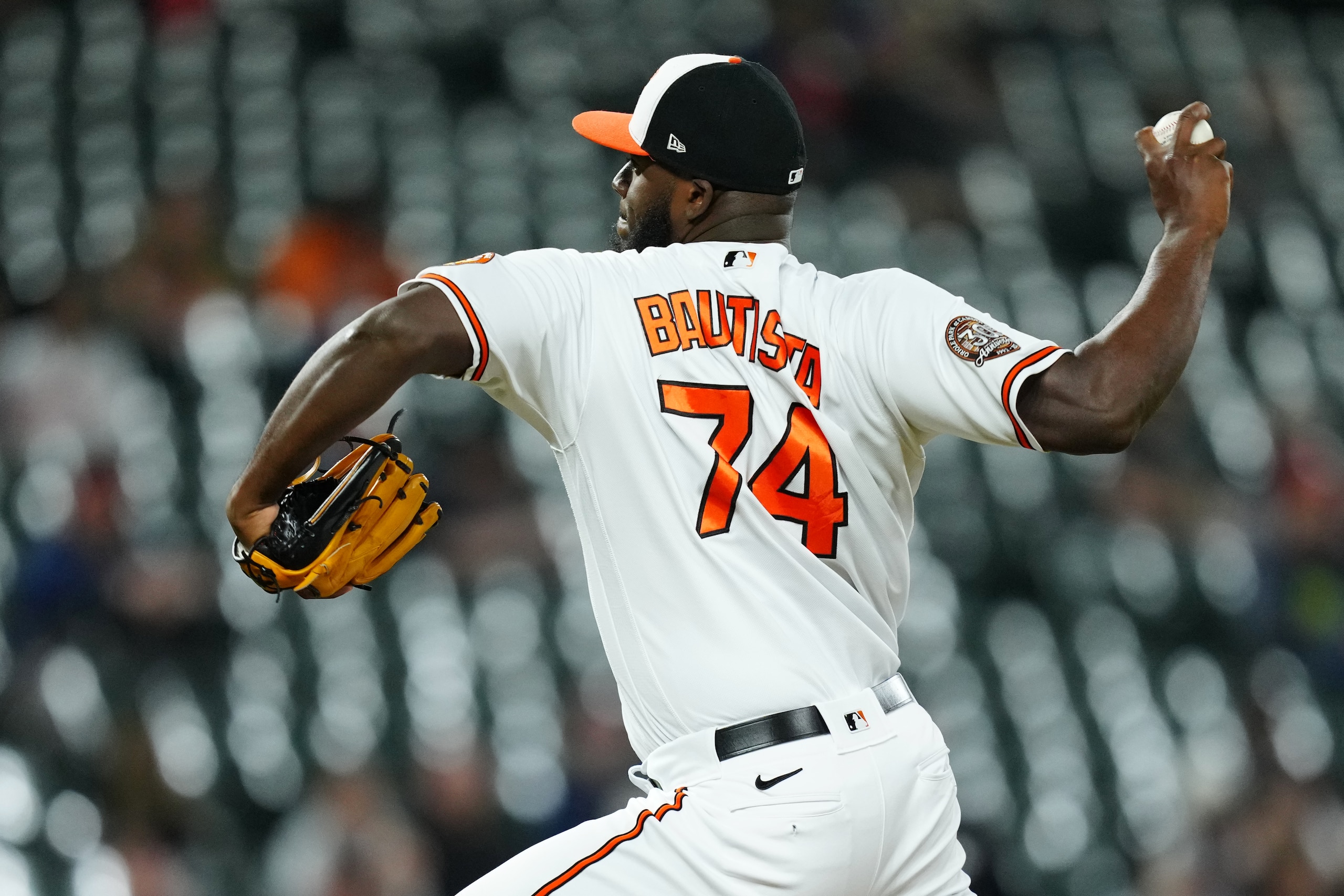 BALTIMORE, MD - MAY 05: Felix Bautista #74 of the Baltimore Orioles pitches during the game between the Minnesota Twins and the Baltimore Orioles at Oriole Park at Camden Yards on Thursday, May 5, 2022 in Baltimore, Maryland. (Photo by Daniel Shirey/MLB Photos via Getty Images)