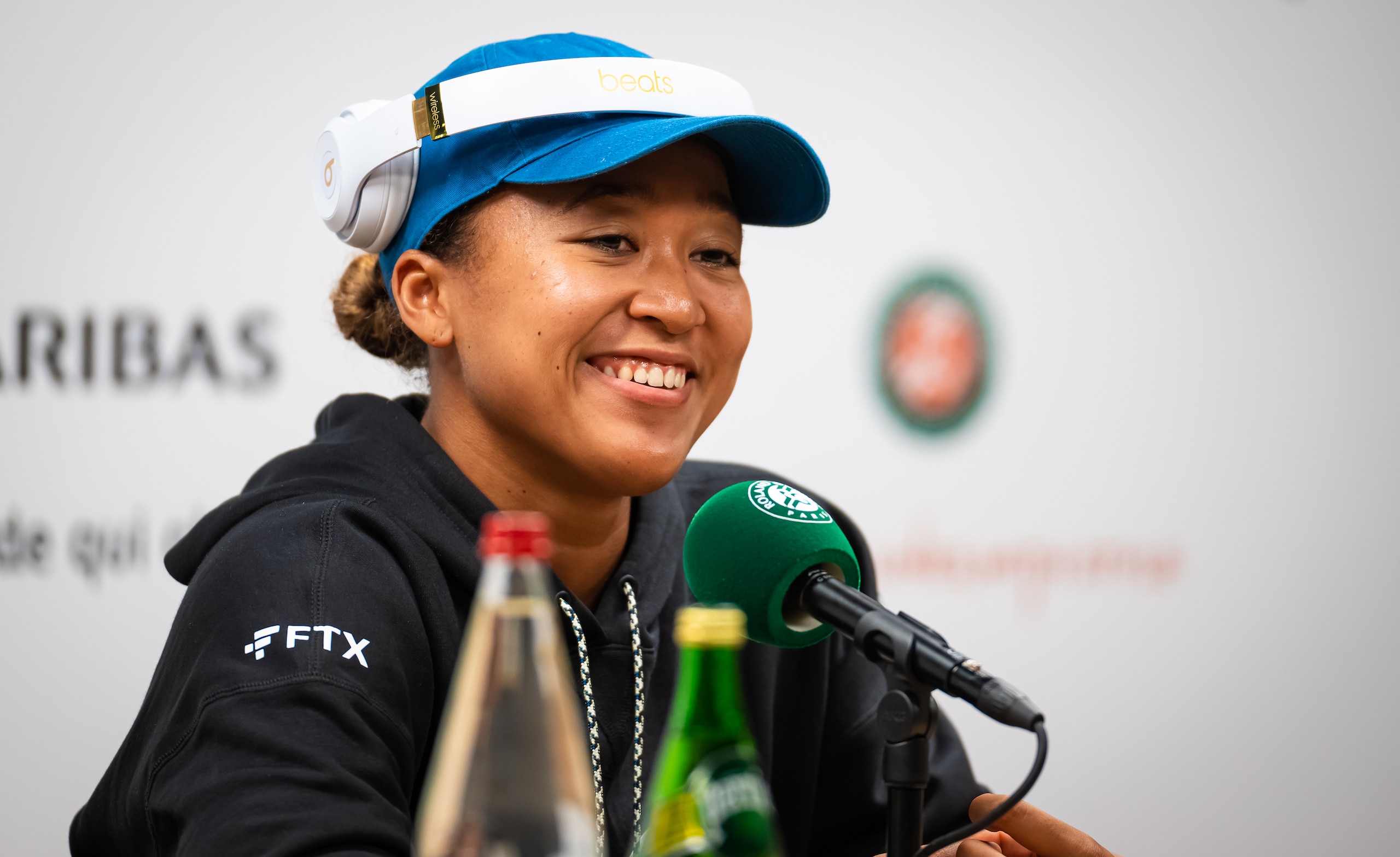 PARIS, FRANCE - MAY 20: Naomi Osaka of Japan talks to the press during Media Day on Qualifying Day 5 of Roland Garros on May 20, 2022 in Paris, France (Photo by Robert Prange/Getty Images)