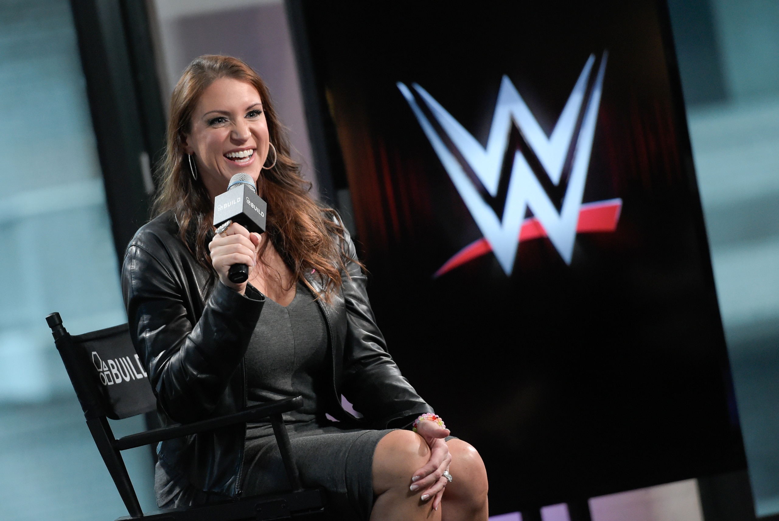 American businesswoman Stephanie McMahon participates in AOL's BUILD Speaker Series at AOL Studios on Friday, Oct. 16, 2015, in New York. (Photo by Evan Agostini/Invision/AP)