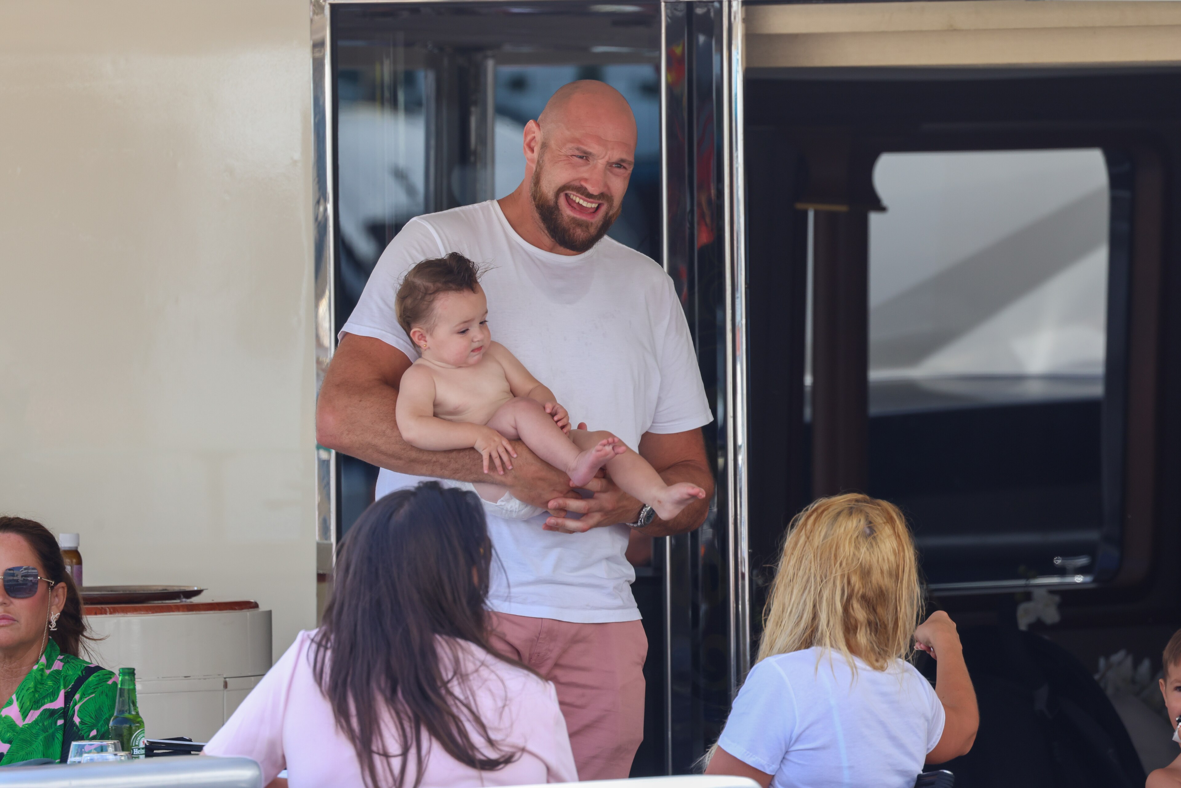 CANNES, FRANCE - MAY 17: Tyson Fury and Paris Fury are seen on their yacht is seen during the 75th annual Cannes film festival at on May 17, 2022 in Cannes, France. (Photo by Pierre Suu/GC Images) CANNES, FRANCE - MAY 17: Tyson Fury and Paris Fury are seen on their yacht is seen during the 75th annual Cannes film festival at on May 17, 2022 in Cannes, France. (Photo by Pierre Suu/GC Images)