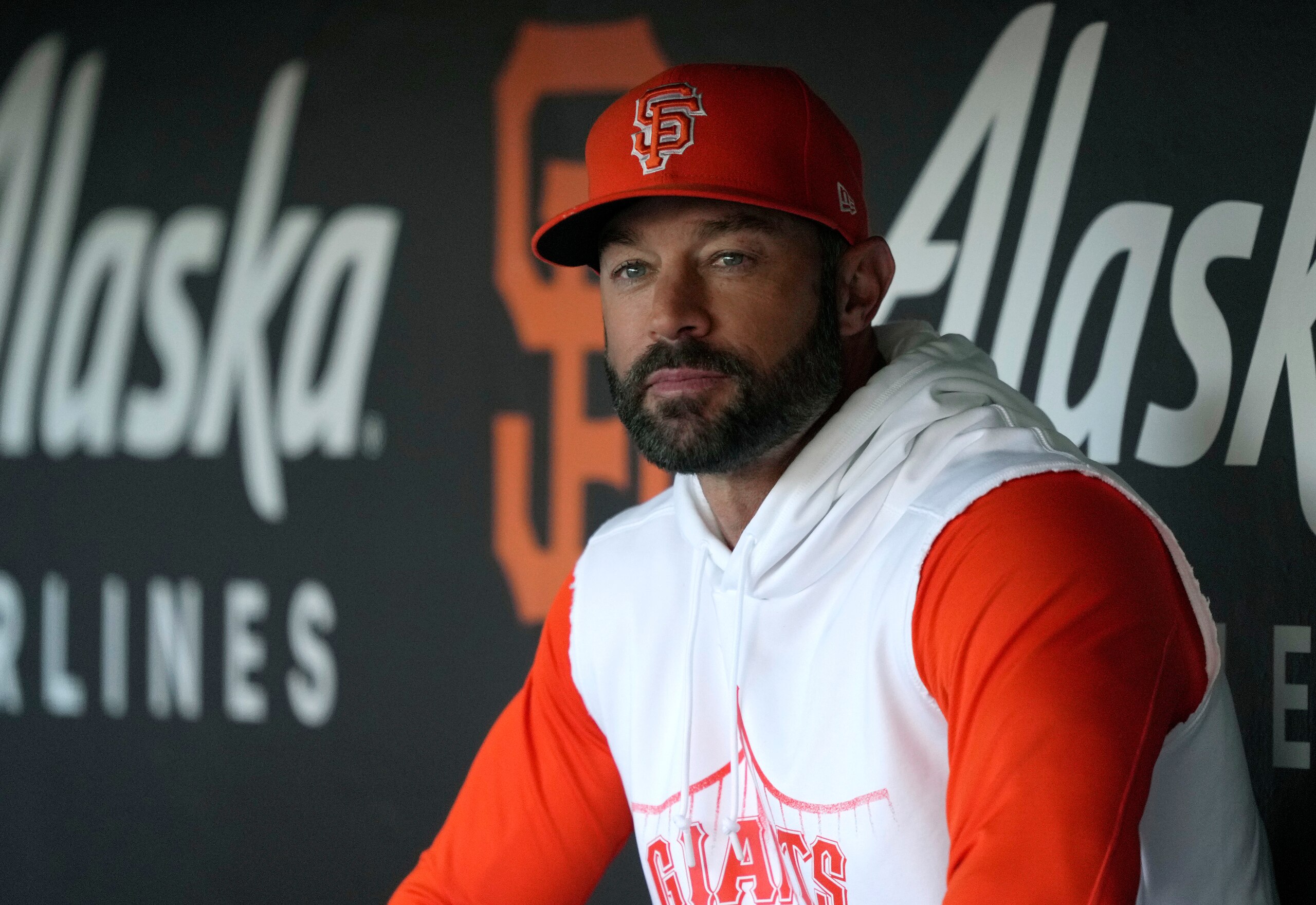 SAN FRANCISCO, CALIFORNIA - MAY 10: Manager Gabe Kapler #19 of the San Francisco Giants looks on from the dugout prior to the start of the game against the Colorado Rockies at Oracle Park on May 10, 2022 in San Francisco, California. (Photo by Thearon W. Henderson/Getty Images) SAN FRANCISCO, CALIFORNIA - MAY 10: Manager Gabe Kapler #19 of the San Francisco Giants looks on from the dugout prior to the start of the game against the Colorado Rockies at Oracle Park on May 10, 2022 in San Francisco, California. (Photo by Thearon W. Henderson/Getty Images)