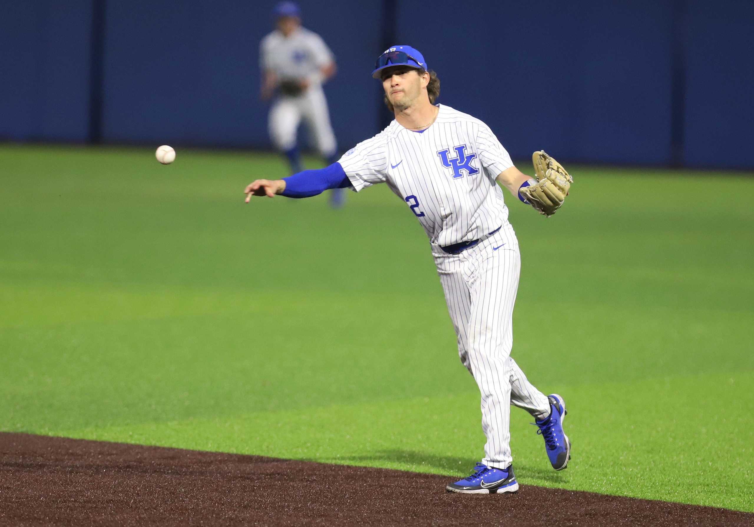 LEXINGTON, KY - March 05: Kentucky infielder Jase Felker (2) in a game between the TCU Horned Frogs and the Kentucky Wildcats on March 05, 2022, at Kentucky Proud Park in Lexington, KY. (Photo by Jeff Moreland/Icon Sportswire via Getty Images)