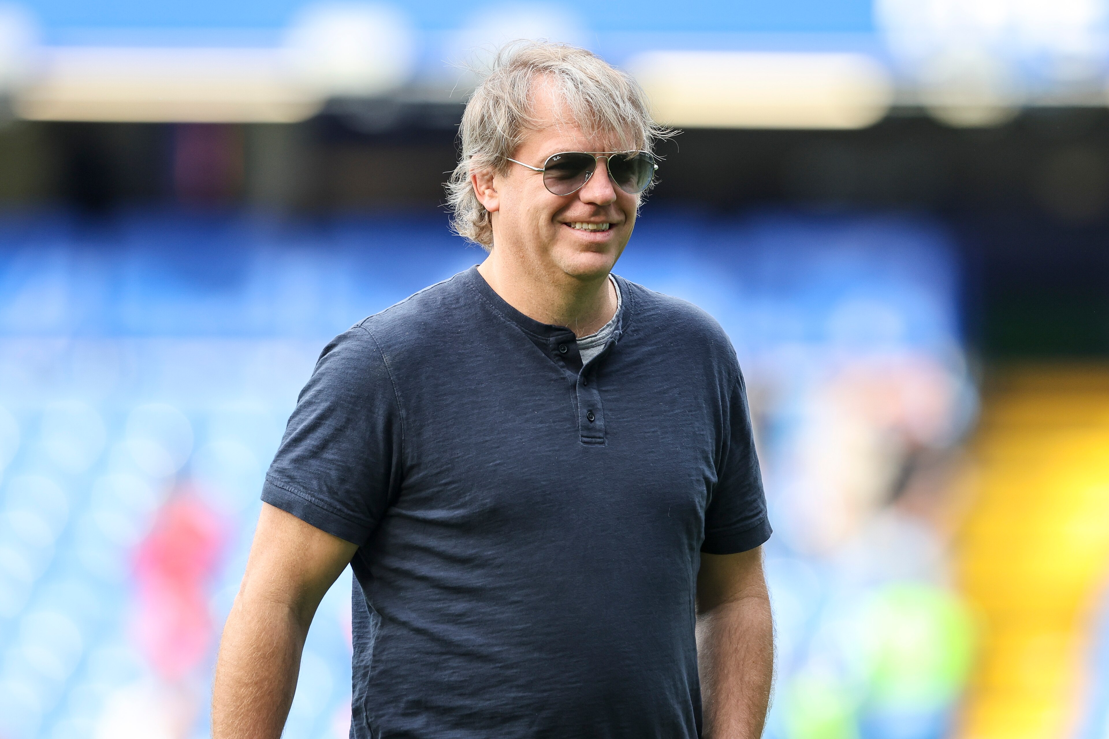 LONDON, ENGLAND - MAY 22: Incoming owner Todd Boehly during traditional walk around the pitch after the last game of the season in the Premier League match between Chelsea and Watford at Stamford Bridge on May 22, 2022 in London, England. (Photo by Robin Jones/Getty Images) LONDON, ENGLAND - MAY 22: Incoming owner Todd Boehly during traditional walk around the pitch after the last game of the season in the Premier League match between Chelsea and Watford at Stamford Bridge on May 22, 2022 in London, England. (Photo by Robin Jones/Getty Images)