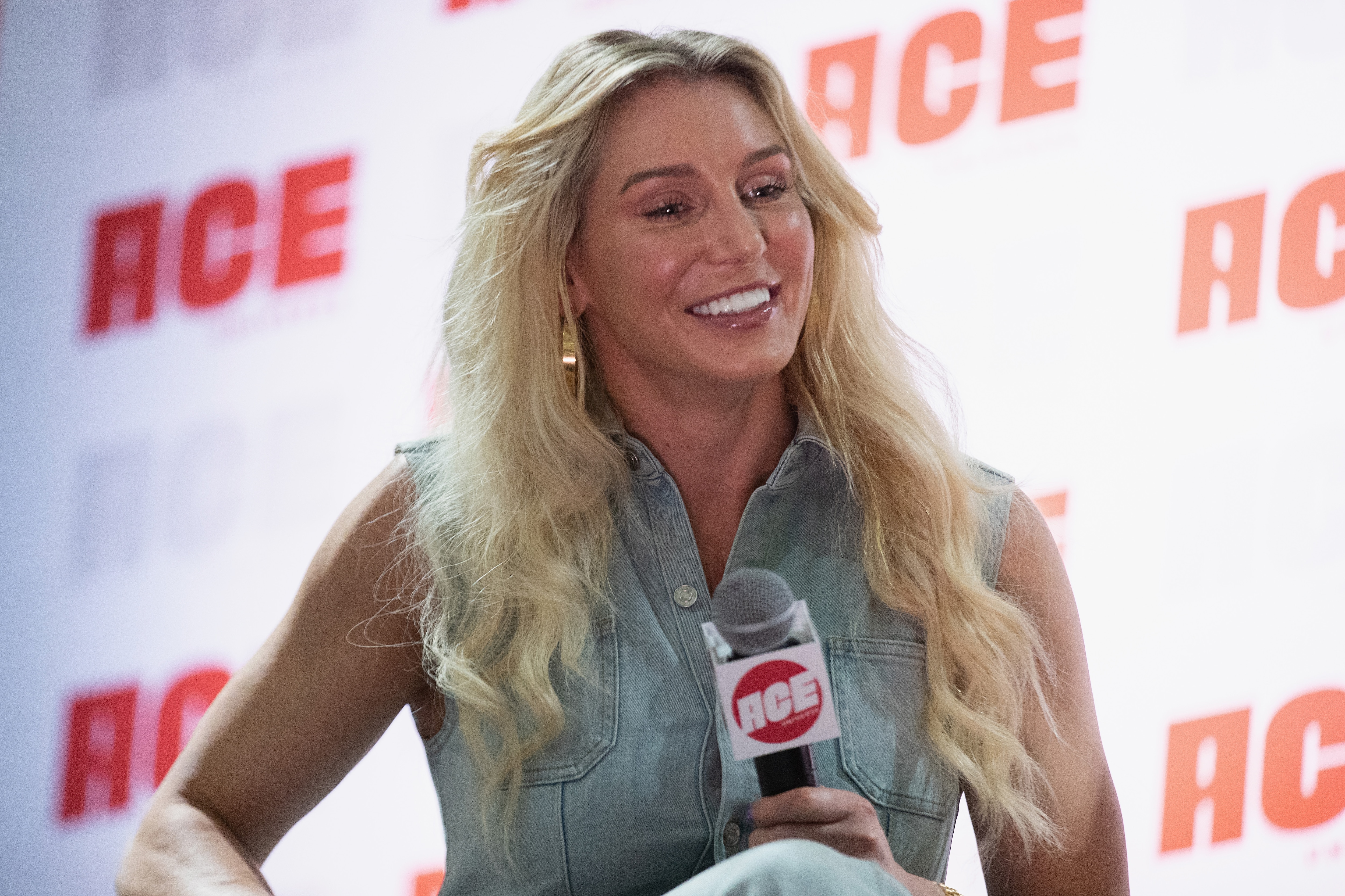 SEATTLE, WA - JUNE 28:  Pro Wrestler and WWE Superstar Charlotte Flair speaks onstage during ACE Comic Con at Century Link Field Event Center on June 28, 2019 in Seattle, Washington.  (Photo by Mat Hayward/Getty Images)