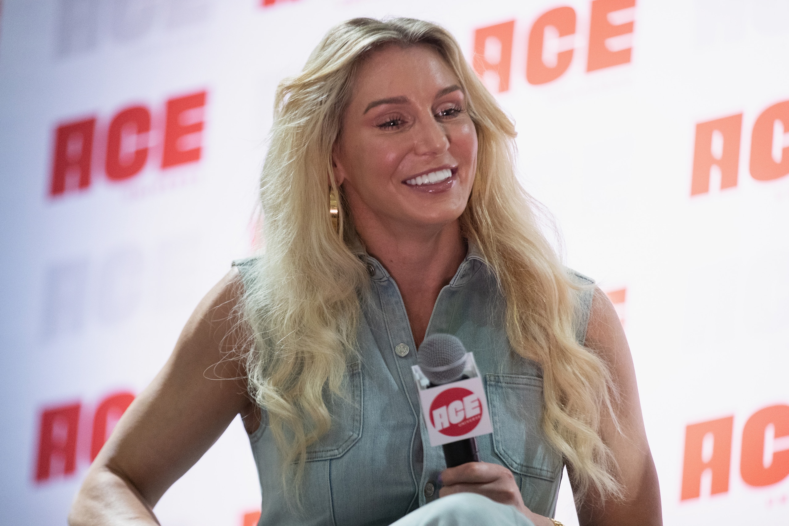 SEATTLE, WA - JUNE 28:  Pro Wrestler and WWE Superstar Charlotte Flair speaks onstage during ACE Comic Con at Century Link Field Event Center on June 28, 2019 in Seattle, Washington.  (Photo by Mat Hayward/Getty Images)