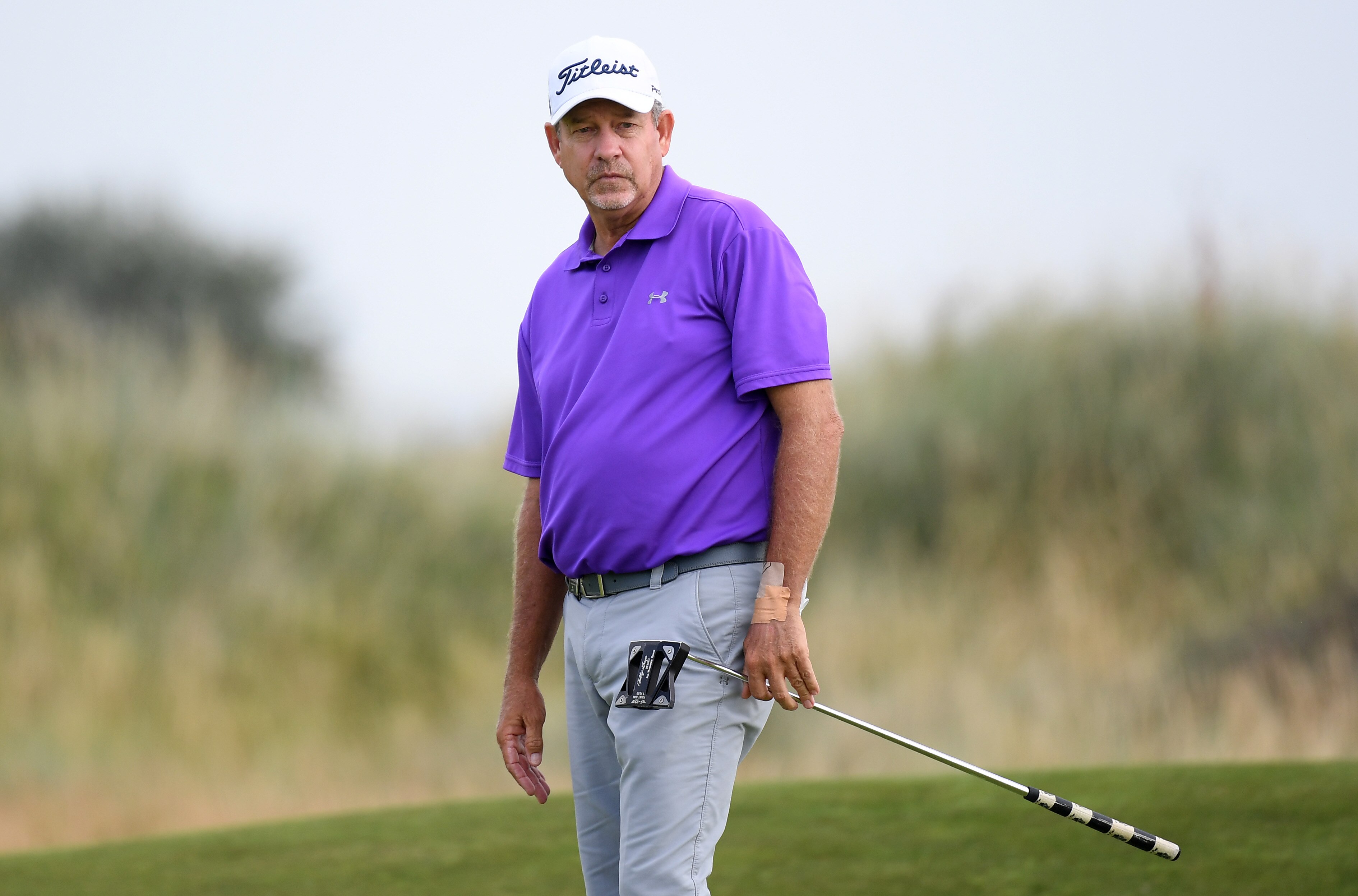 LYTHAM ST ANNES, ENGLAND - JULY 25: Bart Bryant of United States of America in action during round one of the Senior Open Presented by Rolex at Royal Lytham & St. Annes on July 25, 2019 in Lytham St Annes, England. (Photo by Jan Kruger/Getty Images)