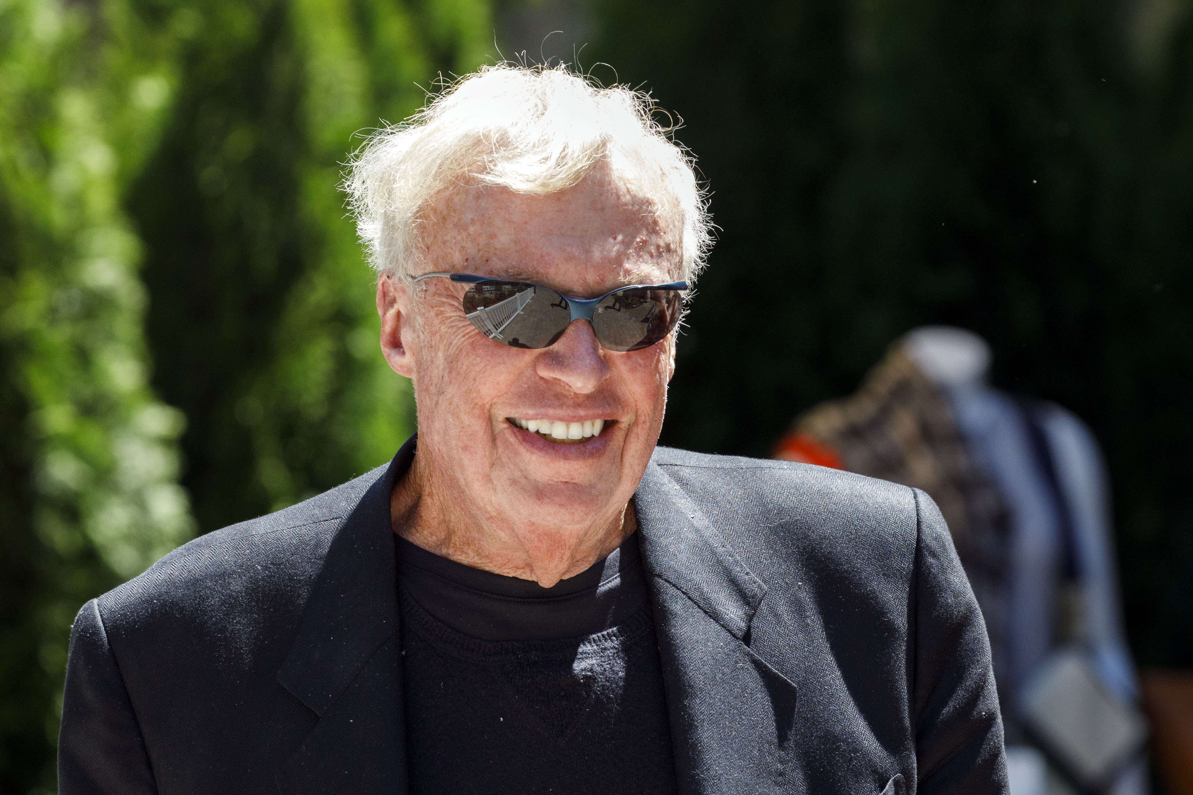 Phil Knight, chairman and co-founder of Nike Inc., arrives for a session at the Allen & Co. Media and Technology Conference in Sun Valley, Idaho, U.S., on Thursday, July 11, 2019. The 36th annual event gathers many of America's wealthiest and most powerful people in media, technology, and sports. Photographer: Patrick T. Fallon/Bloomberg via Getty Images